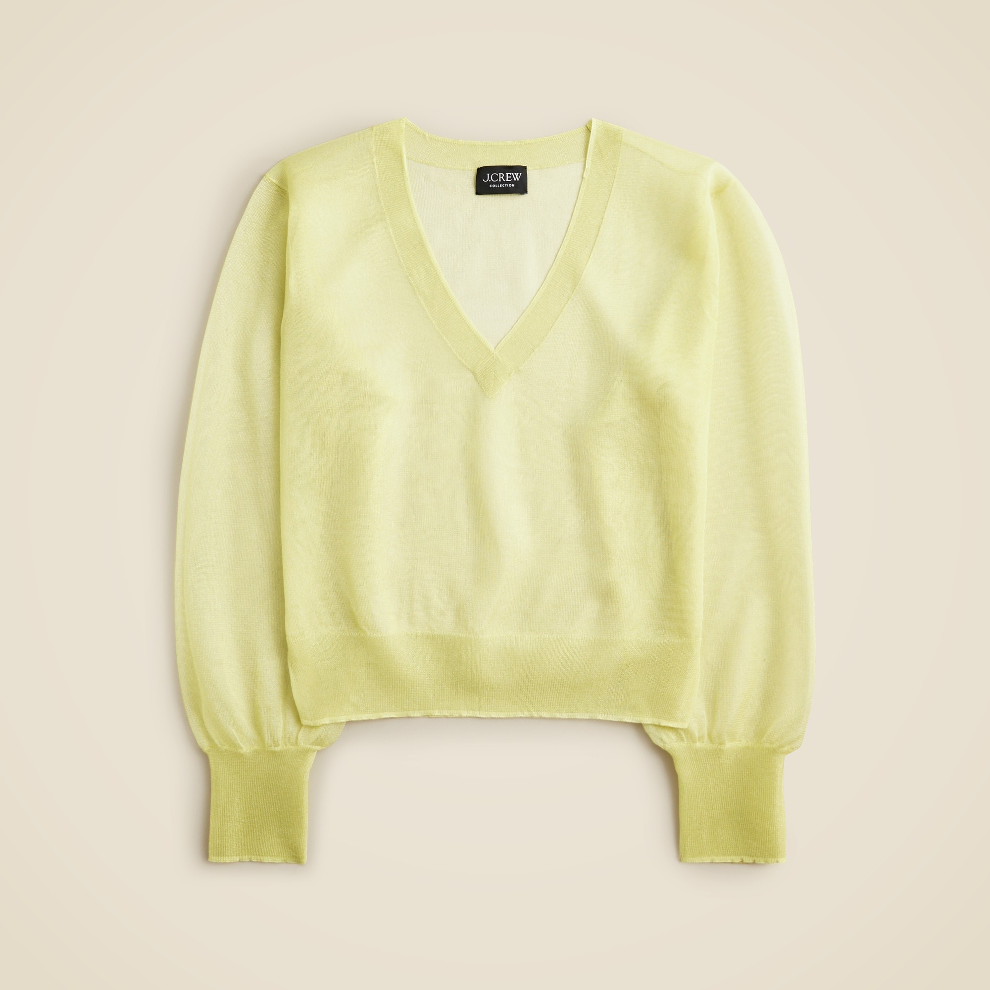 Collection sheer V-neck sweater