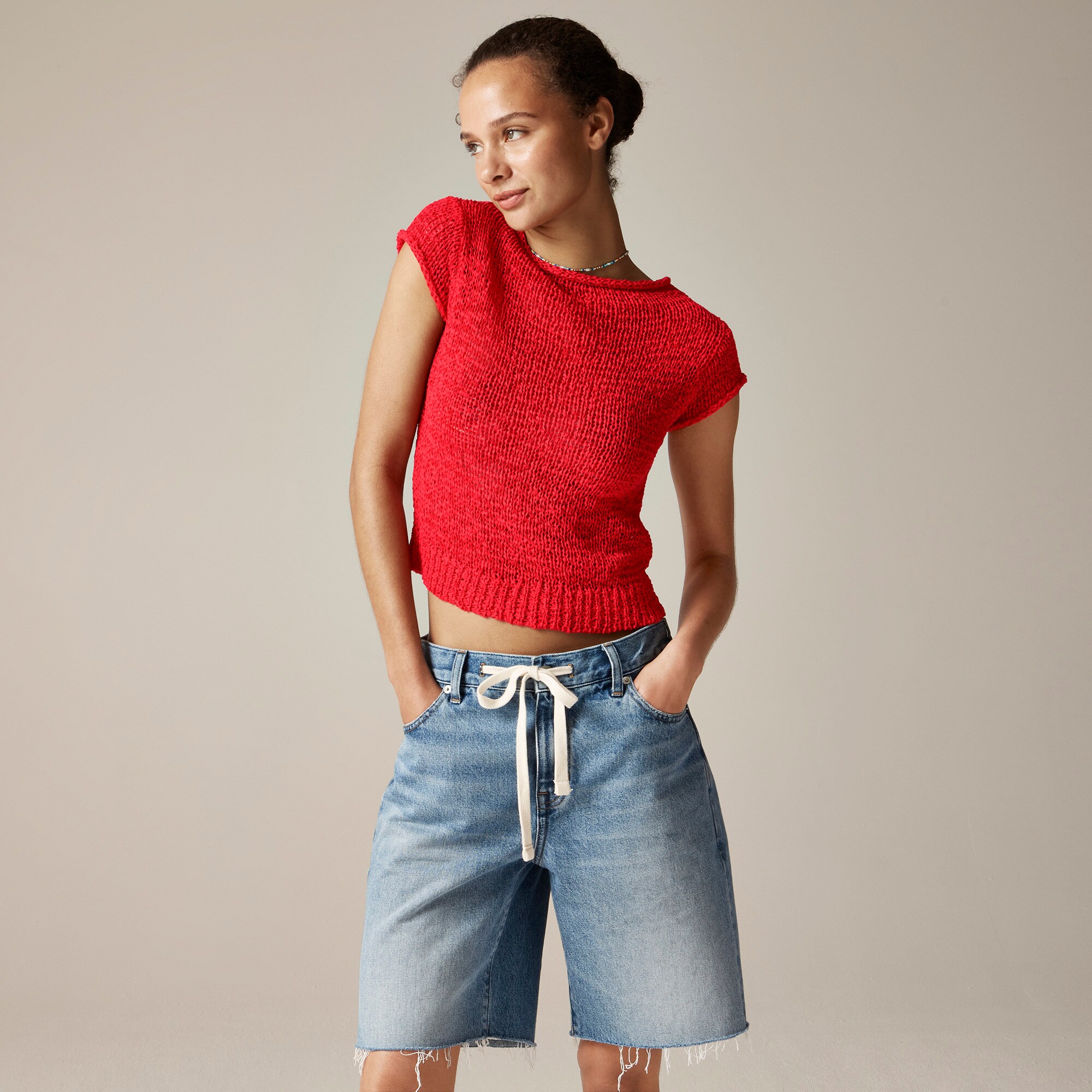 Montauk textured sweater-tee