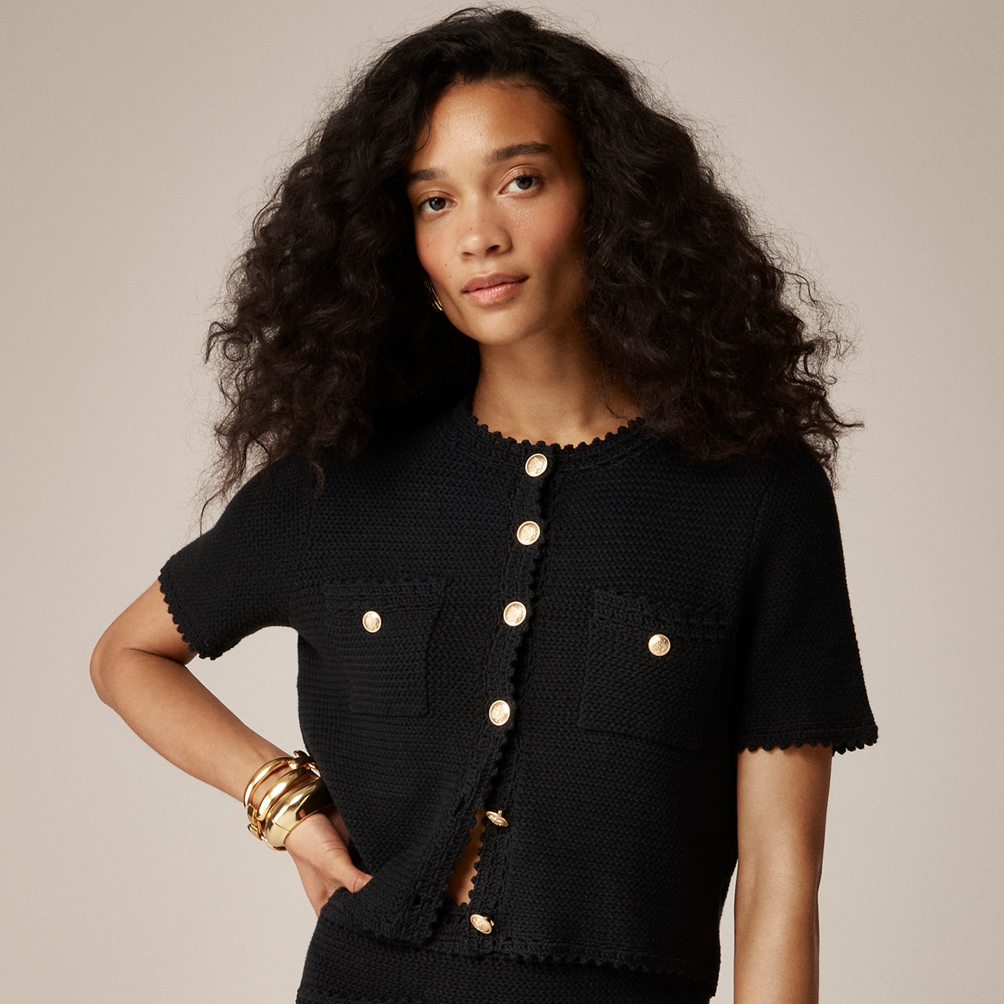 j.crew: short-sleeve sweater lady jacket for women