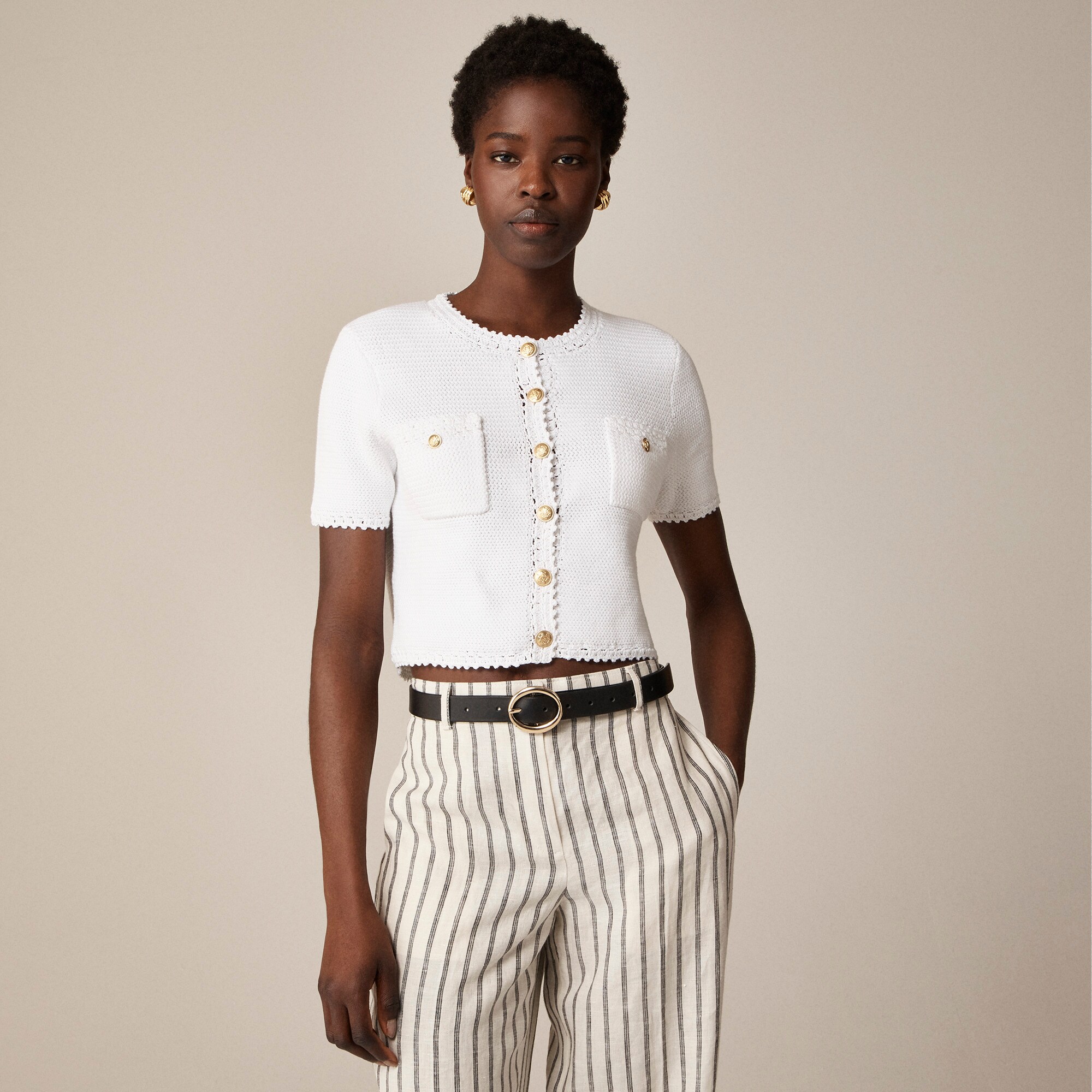 Short-sleeve sweater lady jacket