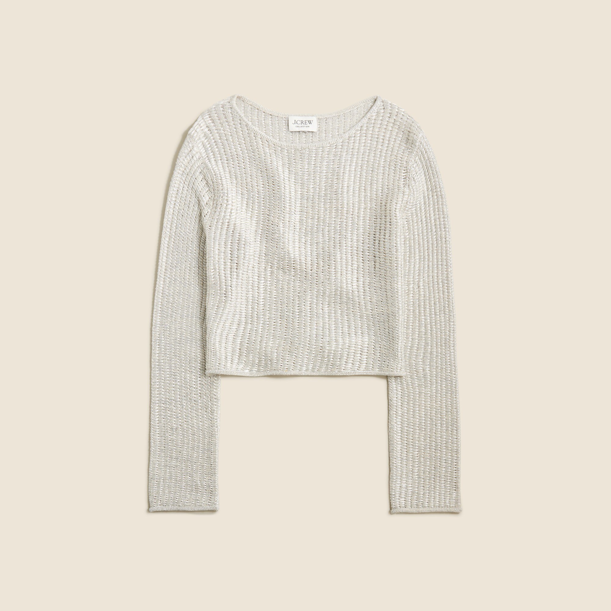 Collection metallic open-weave sweater