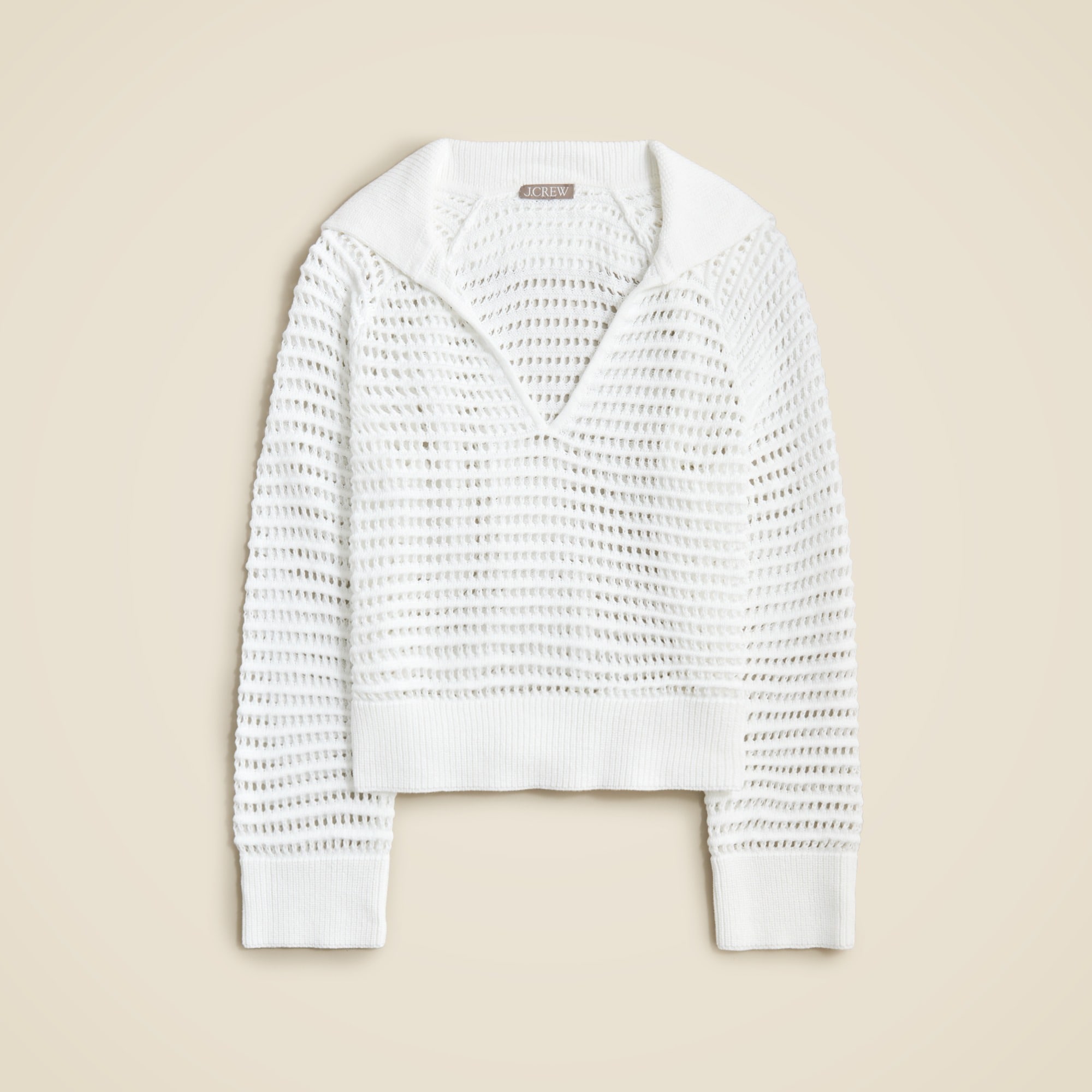 Crochet sailor-collar sweater