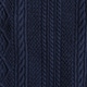 Short-sleeve cotton cable-knit sweater NAVY