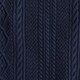 Short-sleeve cotton cable-knit sweater NAVY