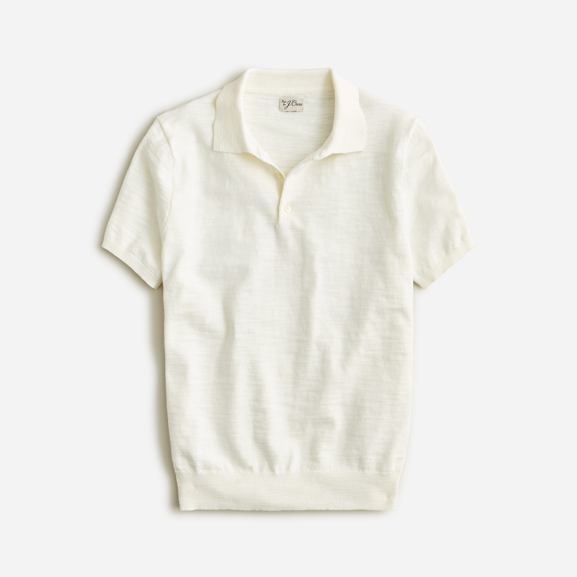  Short-sleeve cotton-blend sweater-polo