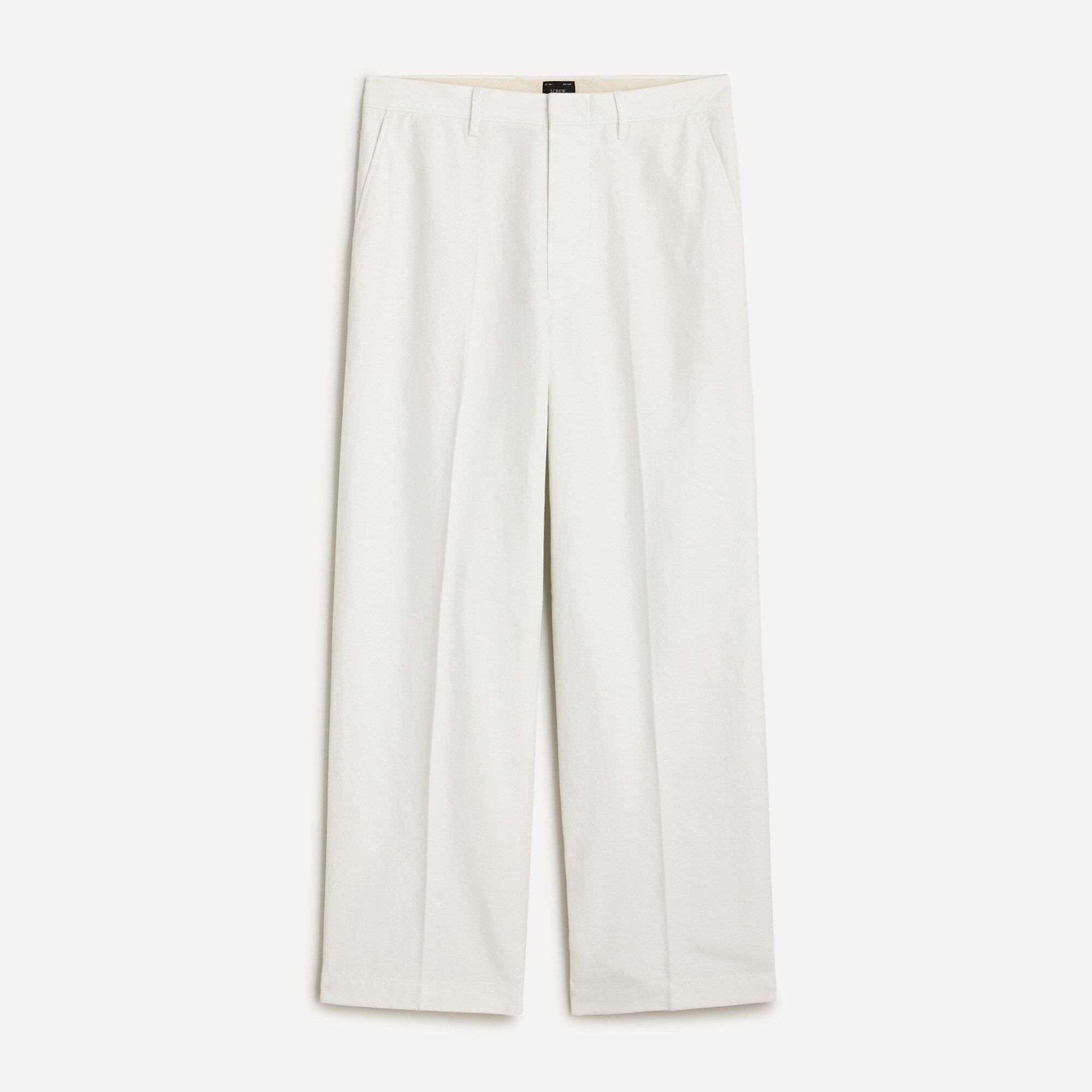 mens Creased summer trouser in cotton-linen blend