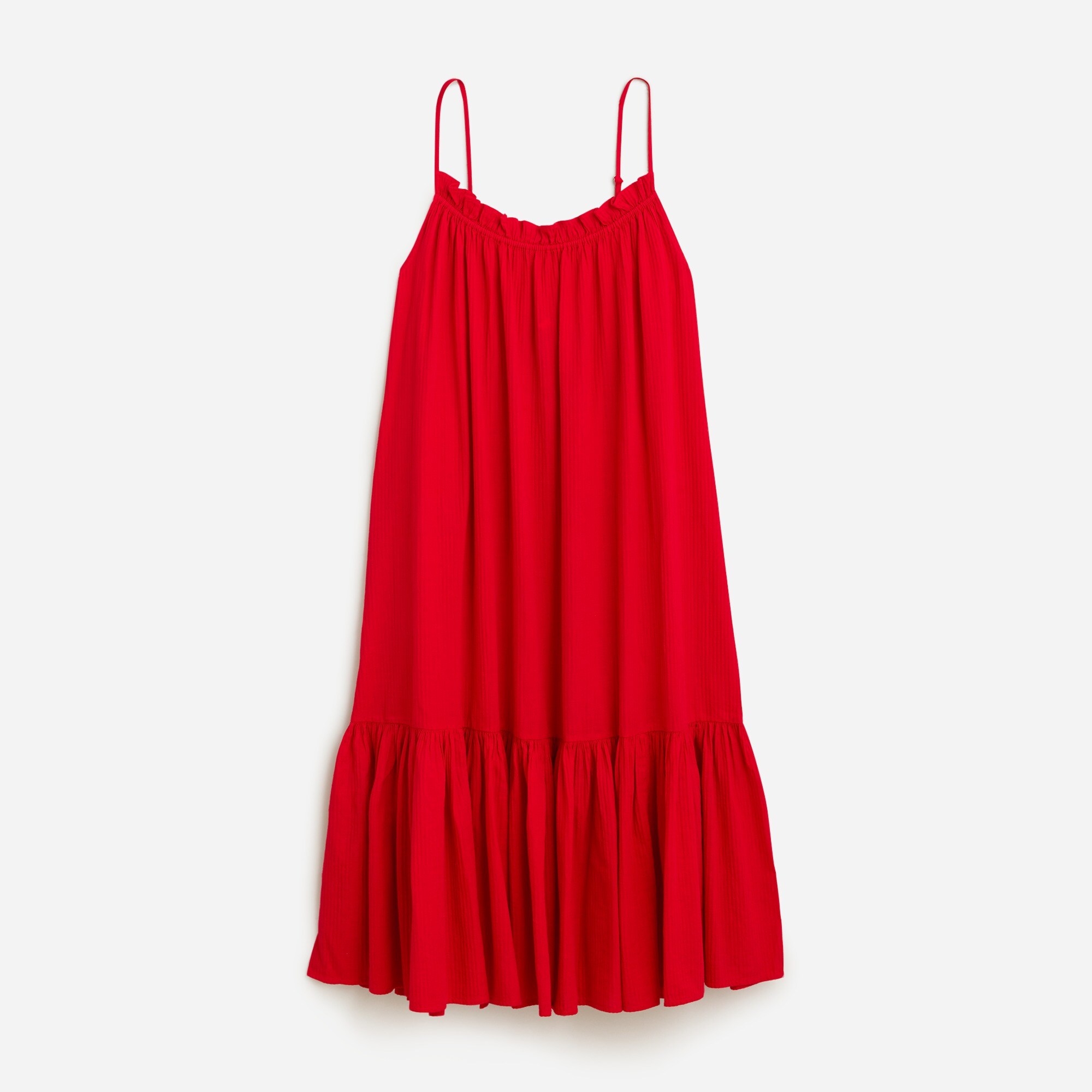 Ruffle beach dress in airy gauze