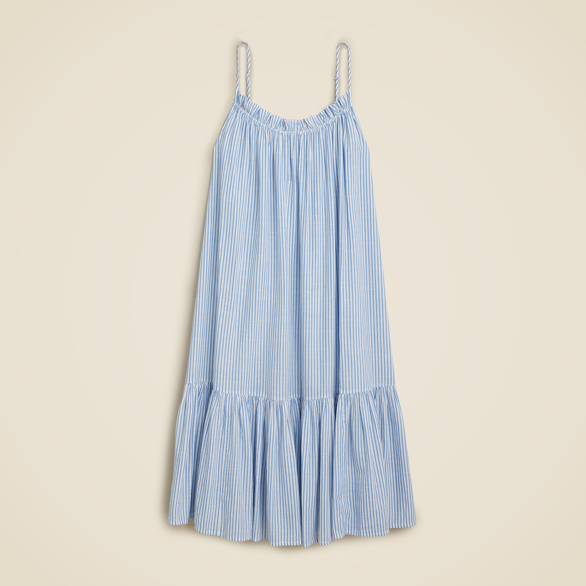 Herripto 新品Kerry Striped Ruffle Dress 47-1 Airy striped dress with ribbon as belt – sistermagpatterns