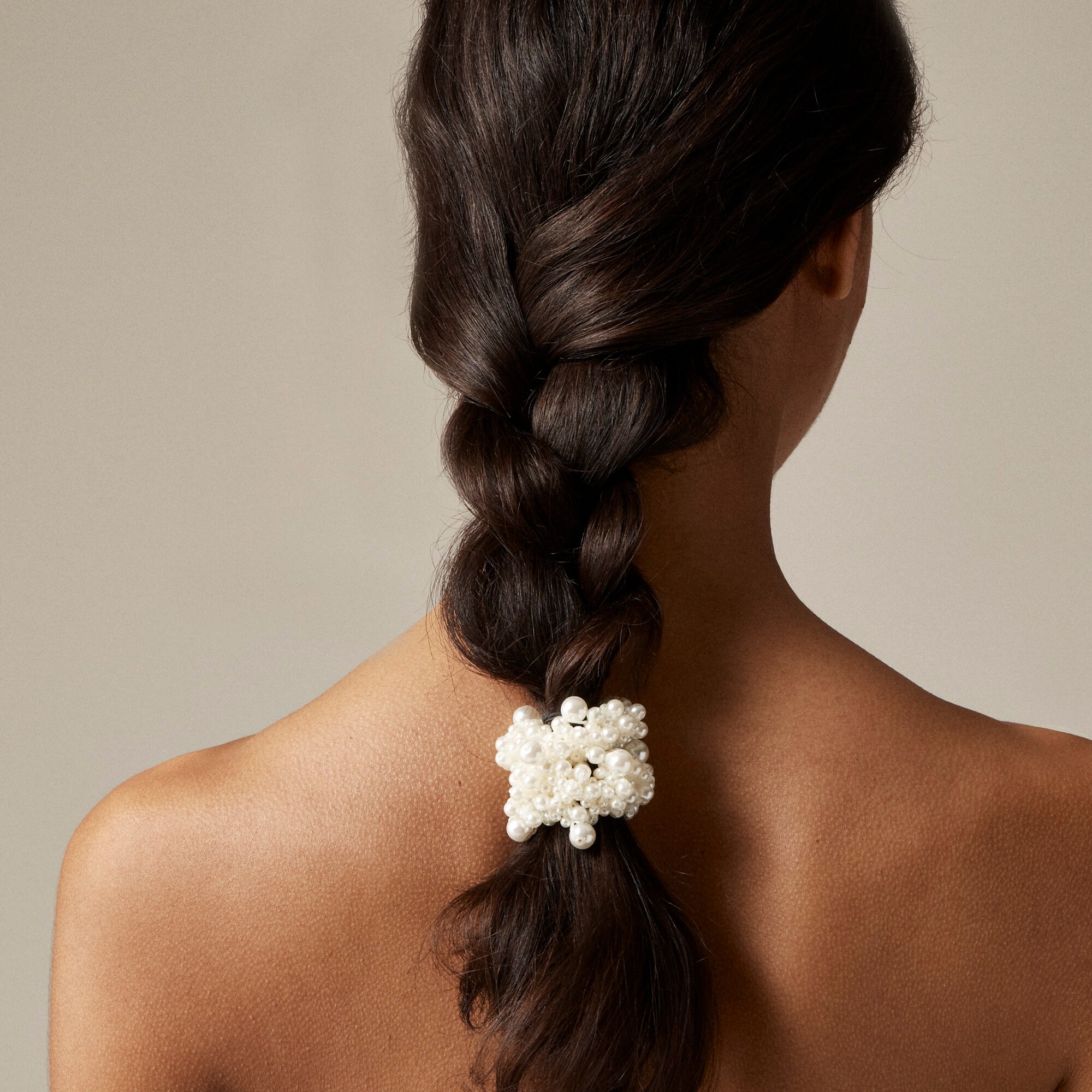 Pearl cluster scrunchie