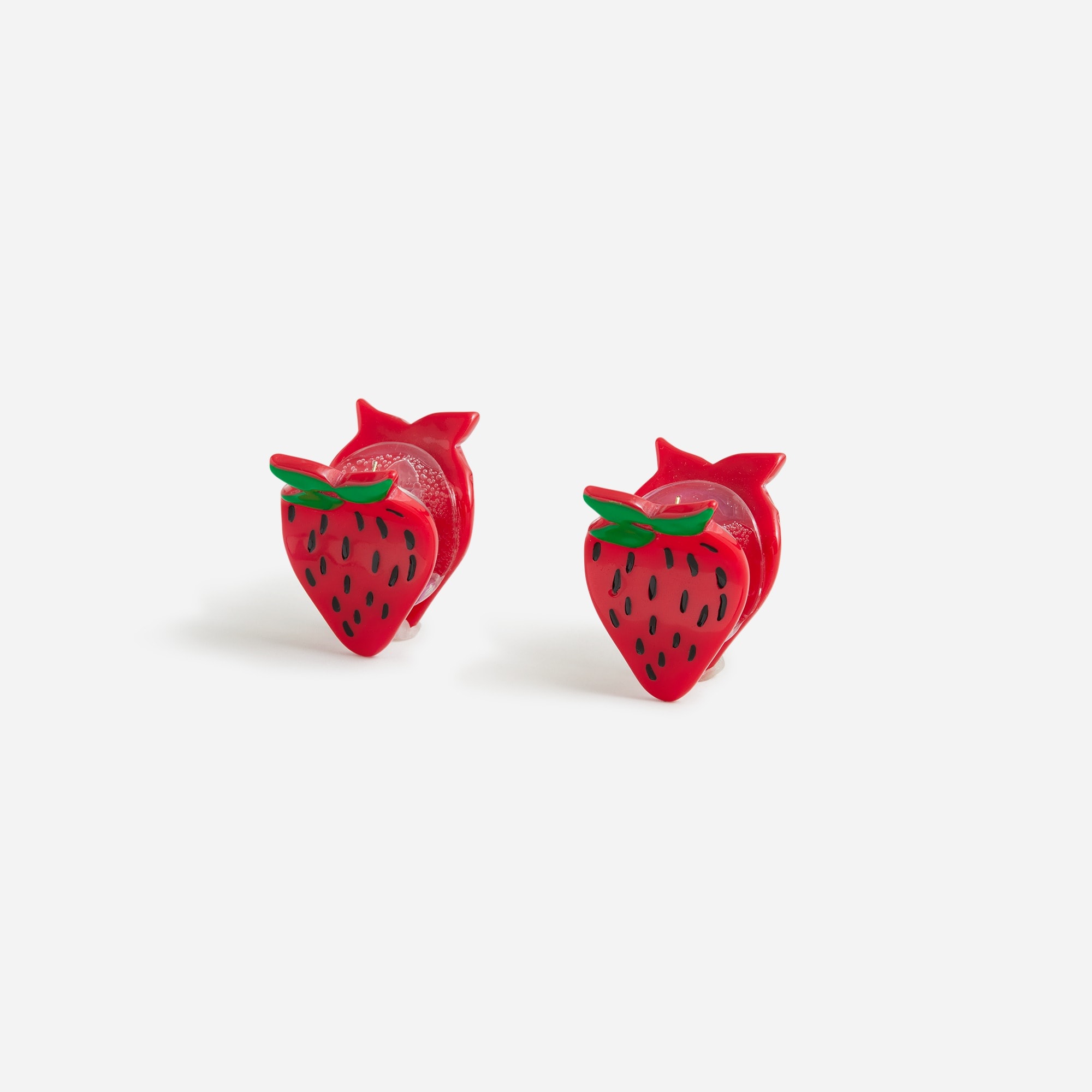  Girls' strawberry hair clips pack