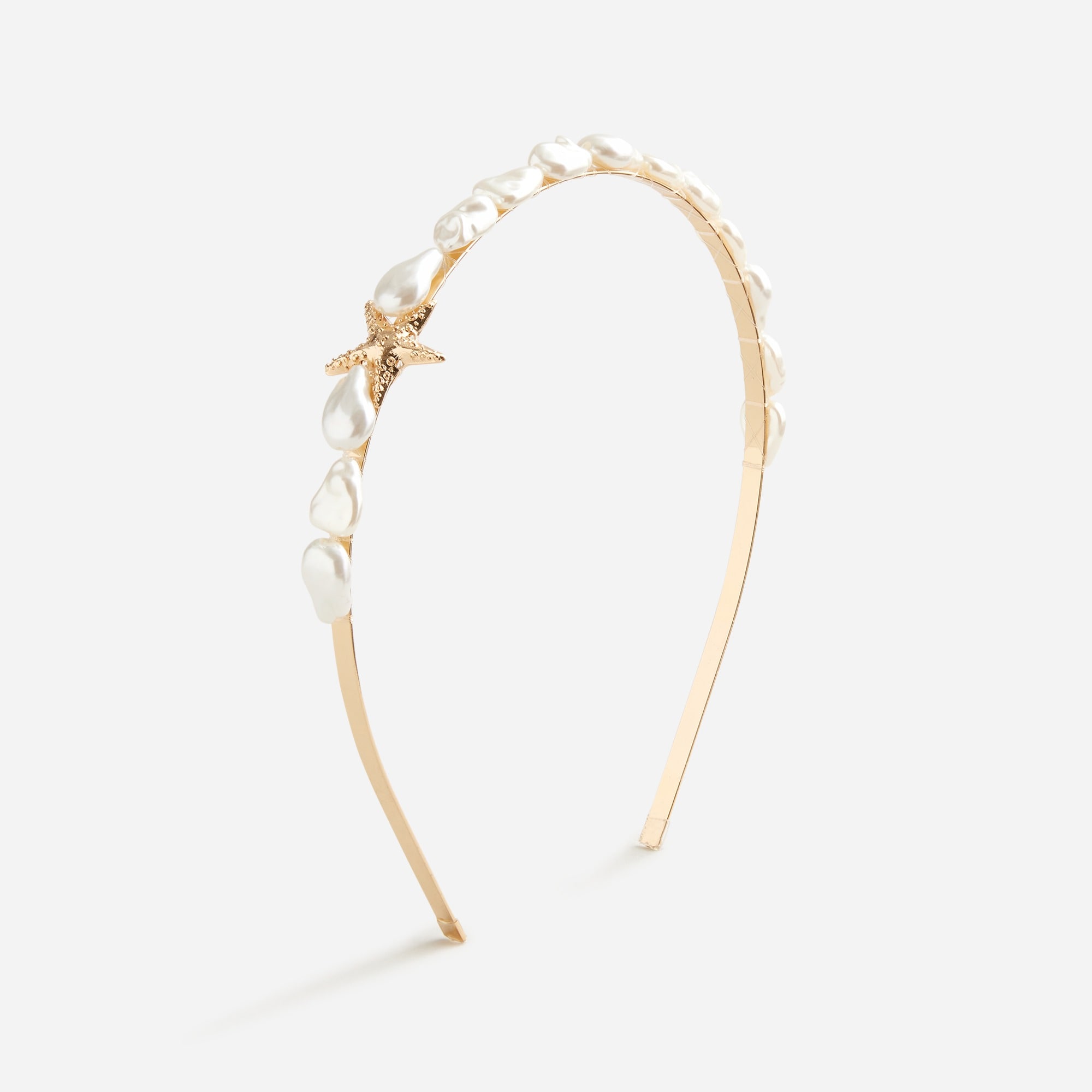  Girls' skinny pearl and starfish headband