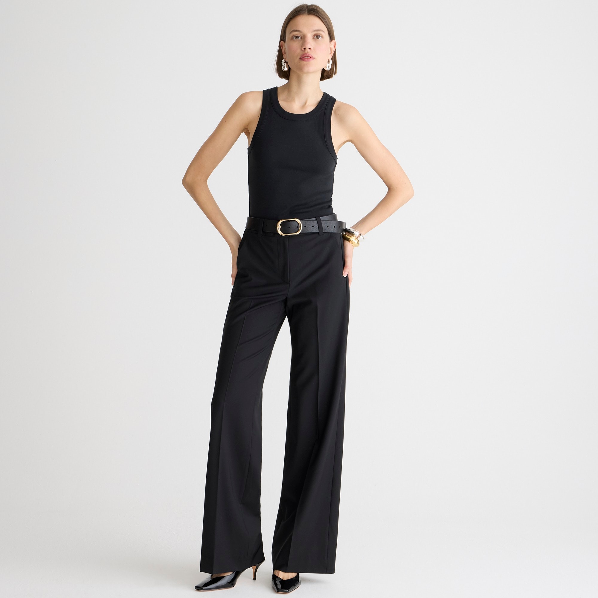  Tall Carolina flare pant in lightweight suiting wool blend