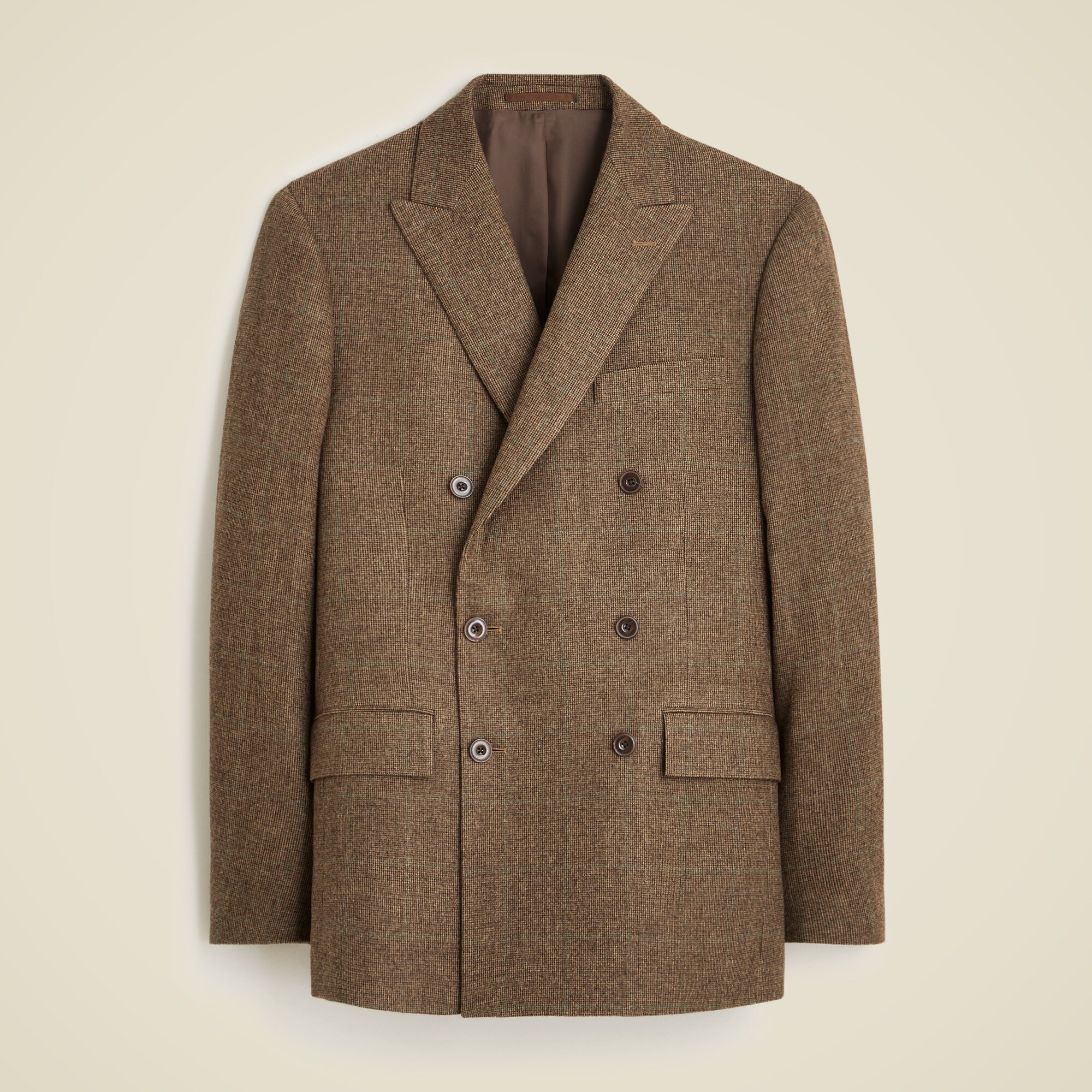 Kenmare Relaxed-fit double-breasted suit jacket in merino wool