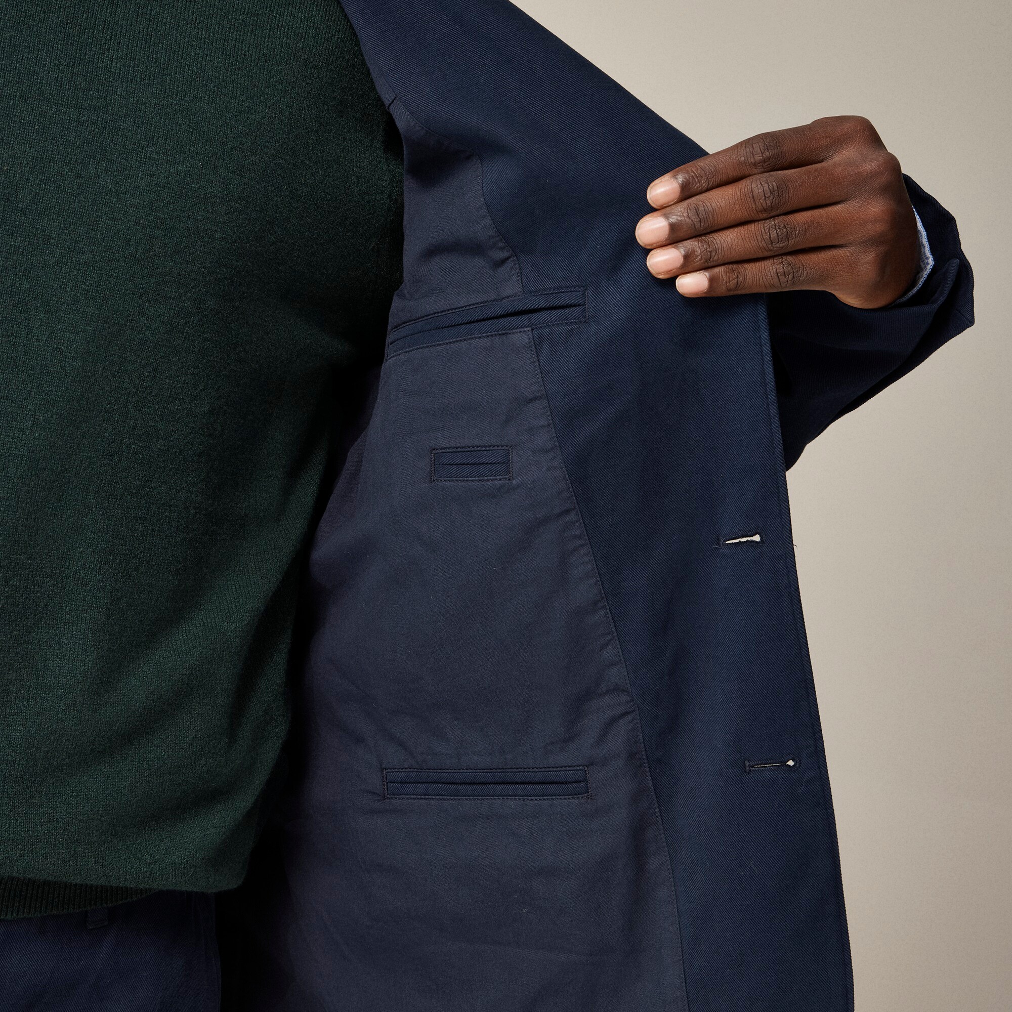Kenmare Relaxed-fit suit jacket in Italian cotton blend