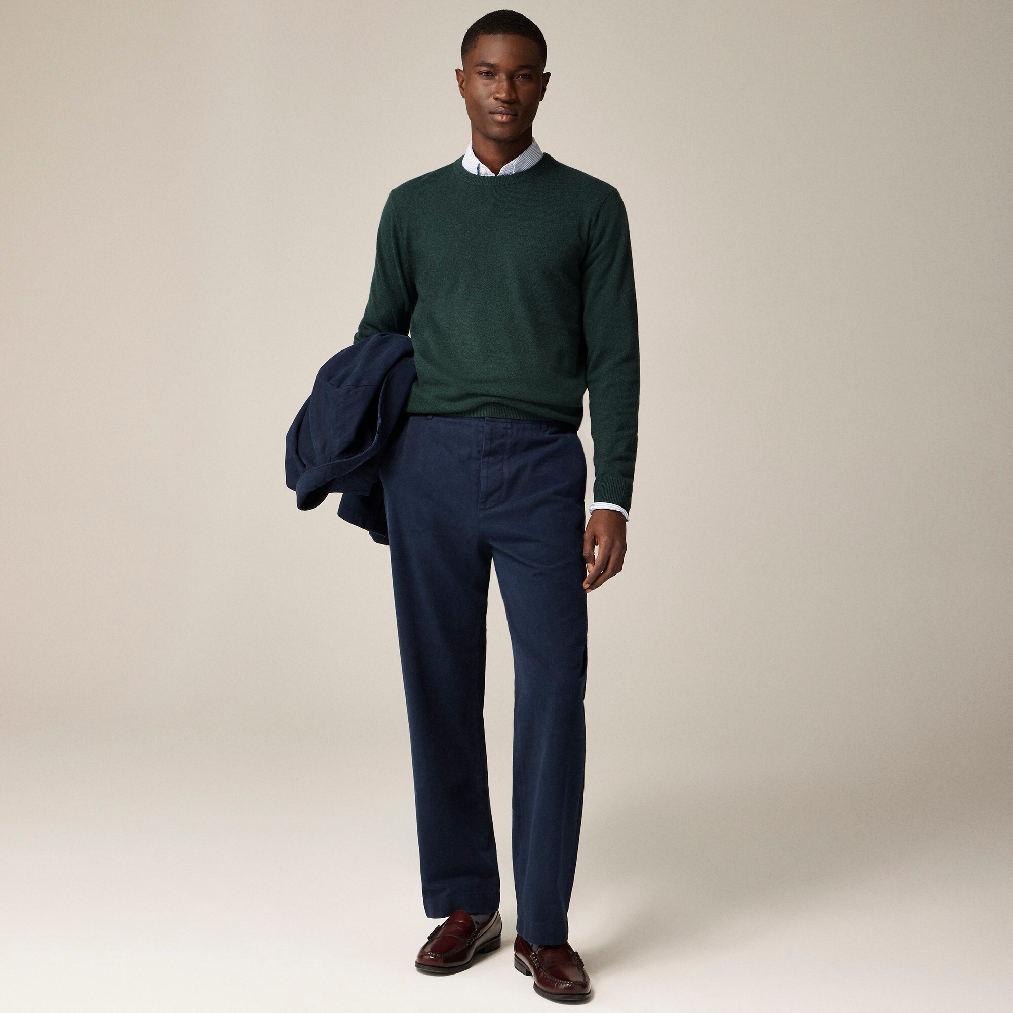 Kenmare Relaxed-fit suit pant in Italian cotton blend