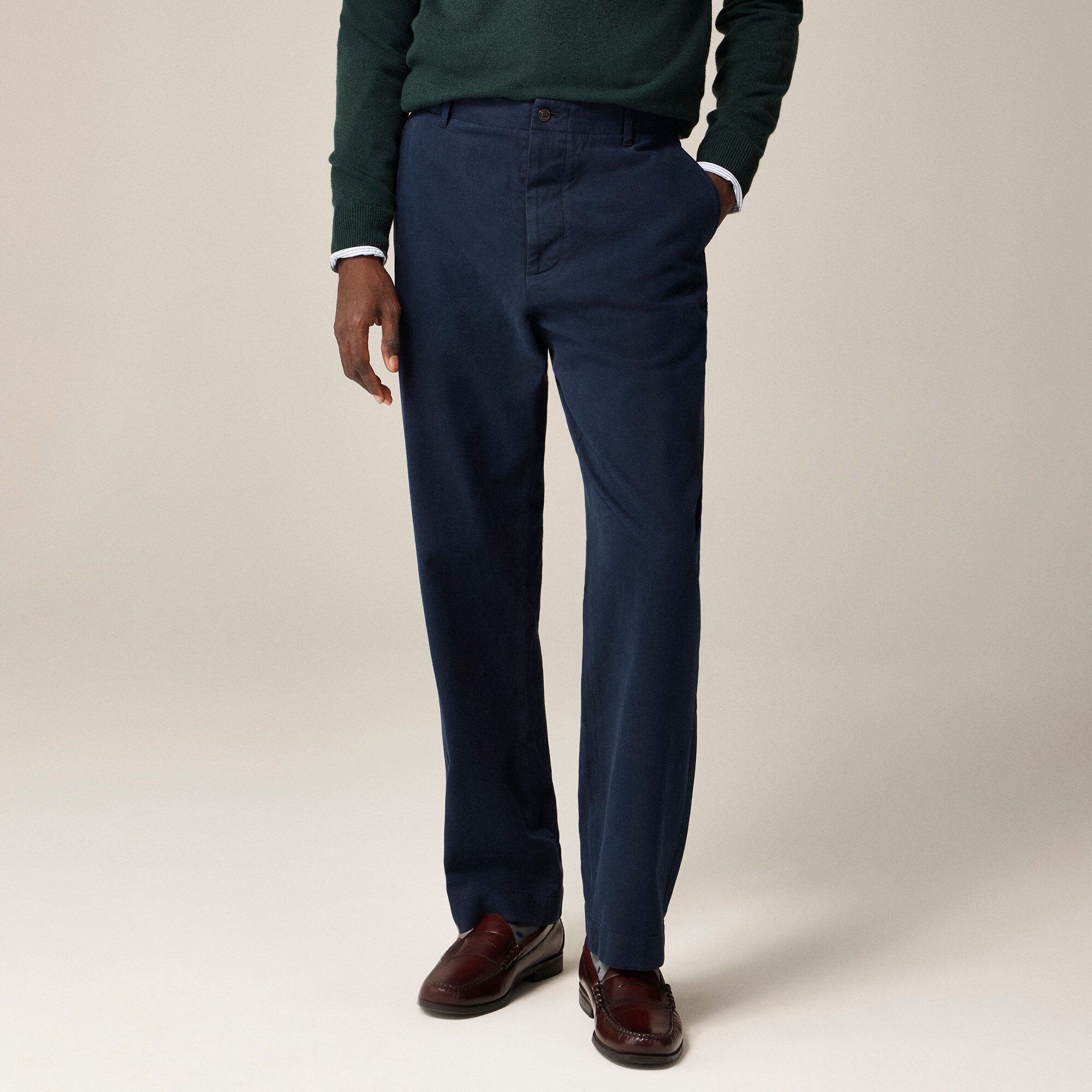  Kenmare Relaxed-fit suit pant in Italian cotton blend