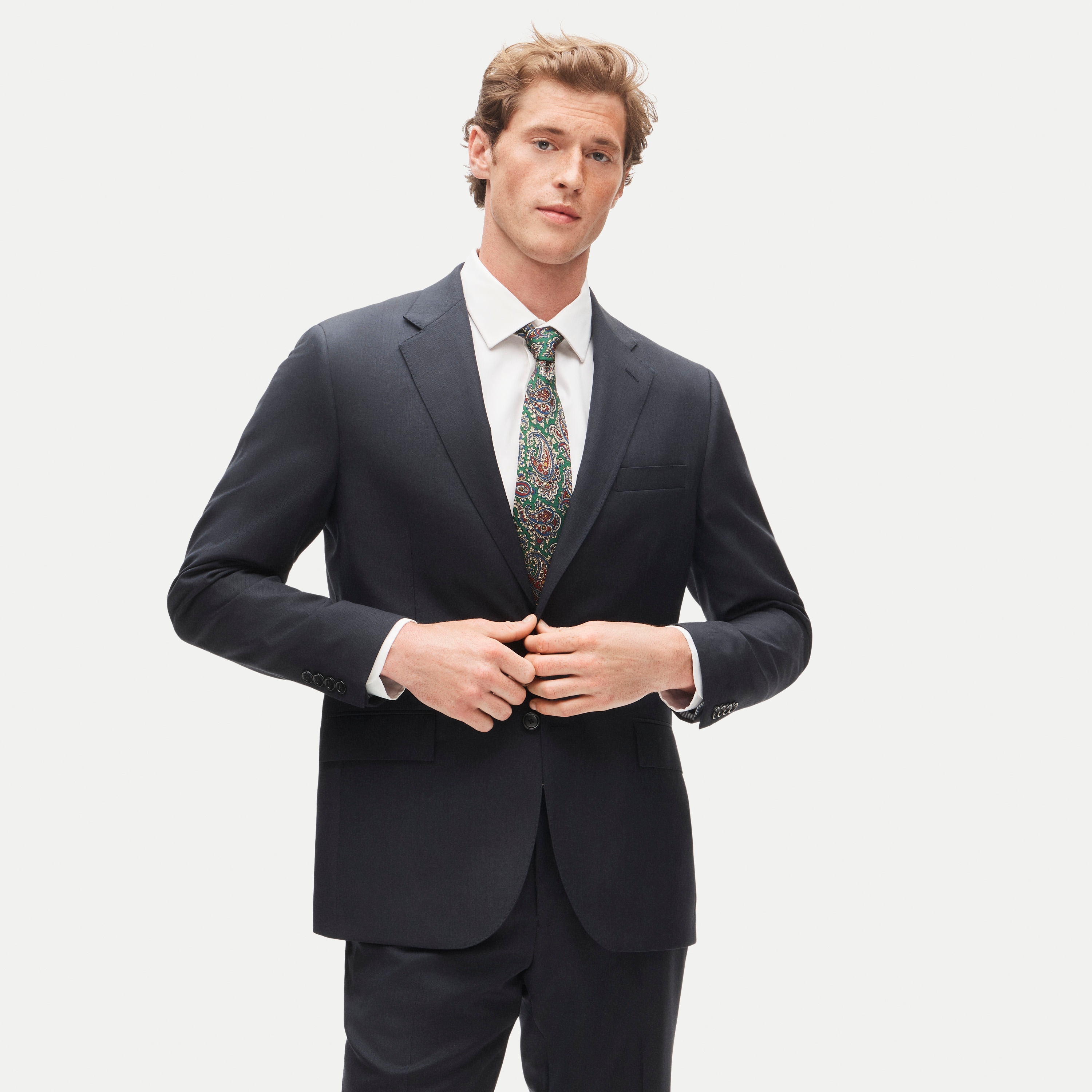 Crosby Classic-fit suit jacket in Italian worsted wool