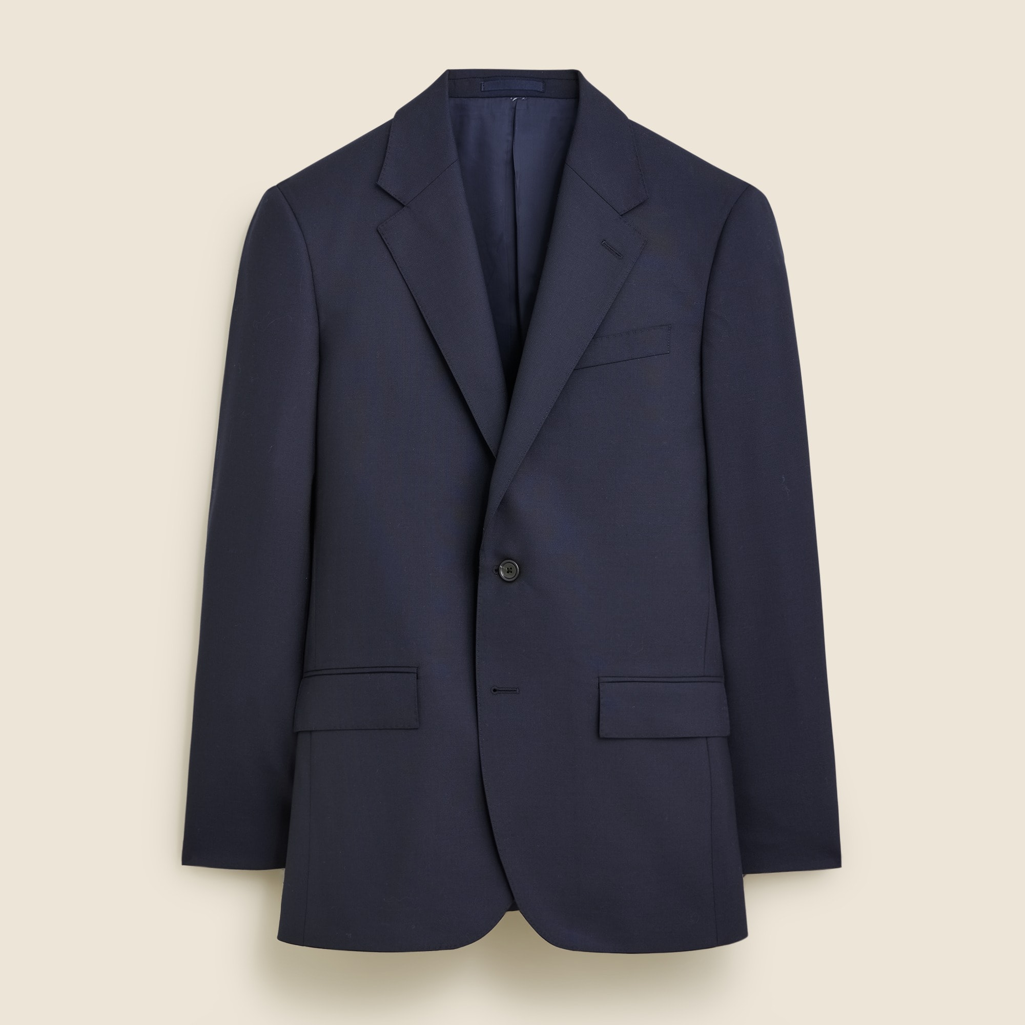Slim solid italian wool suit jacket online