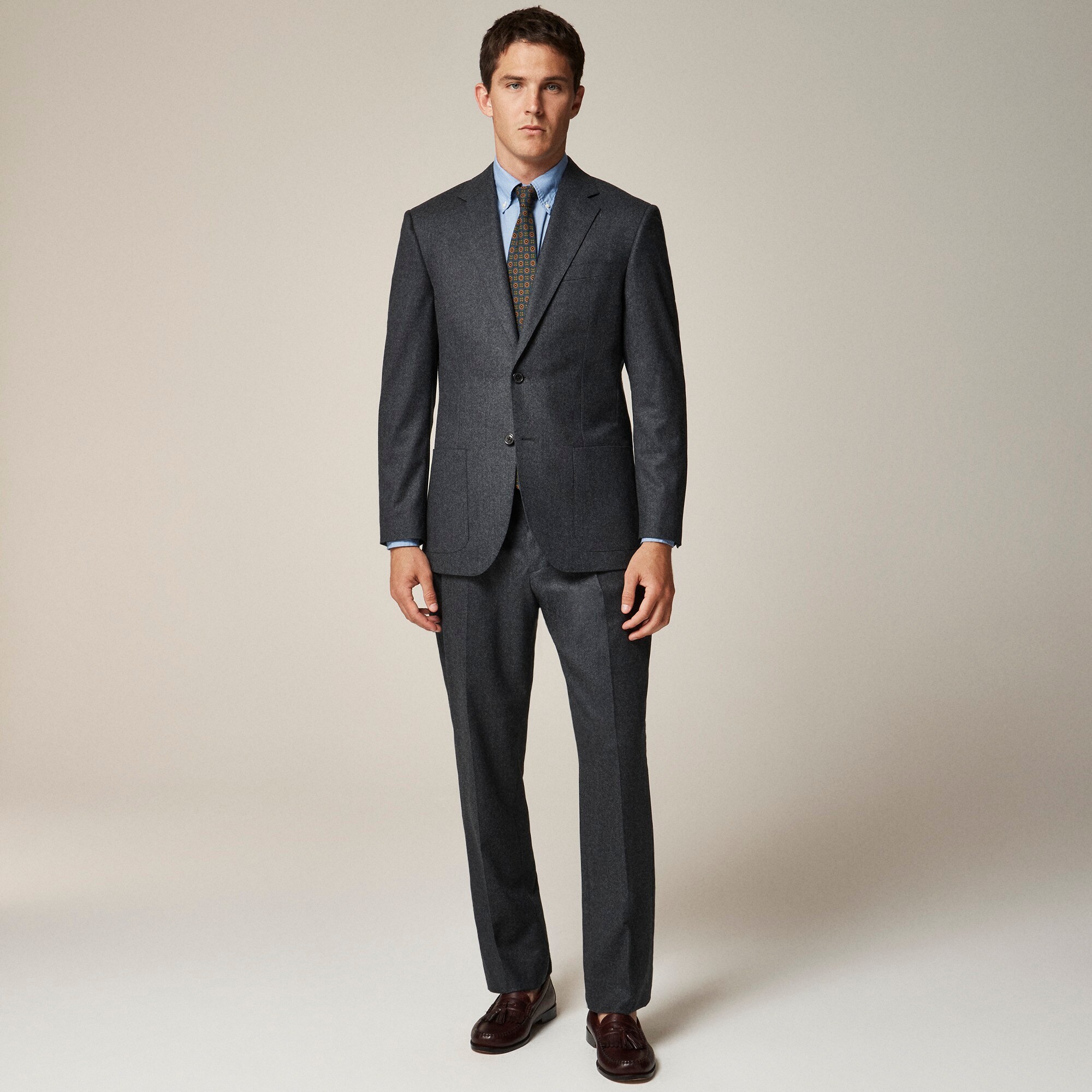 Crosby Classic-fit Suit Jacket In Italian Wool Flannel For Men | J