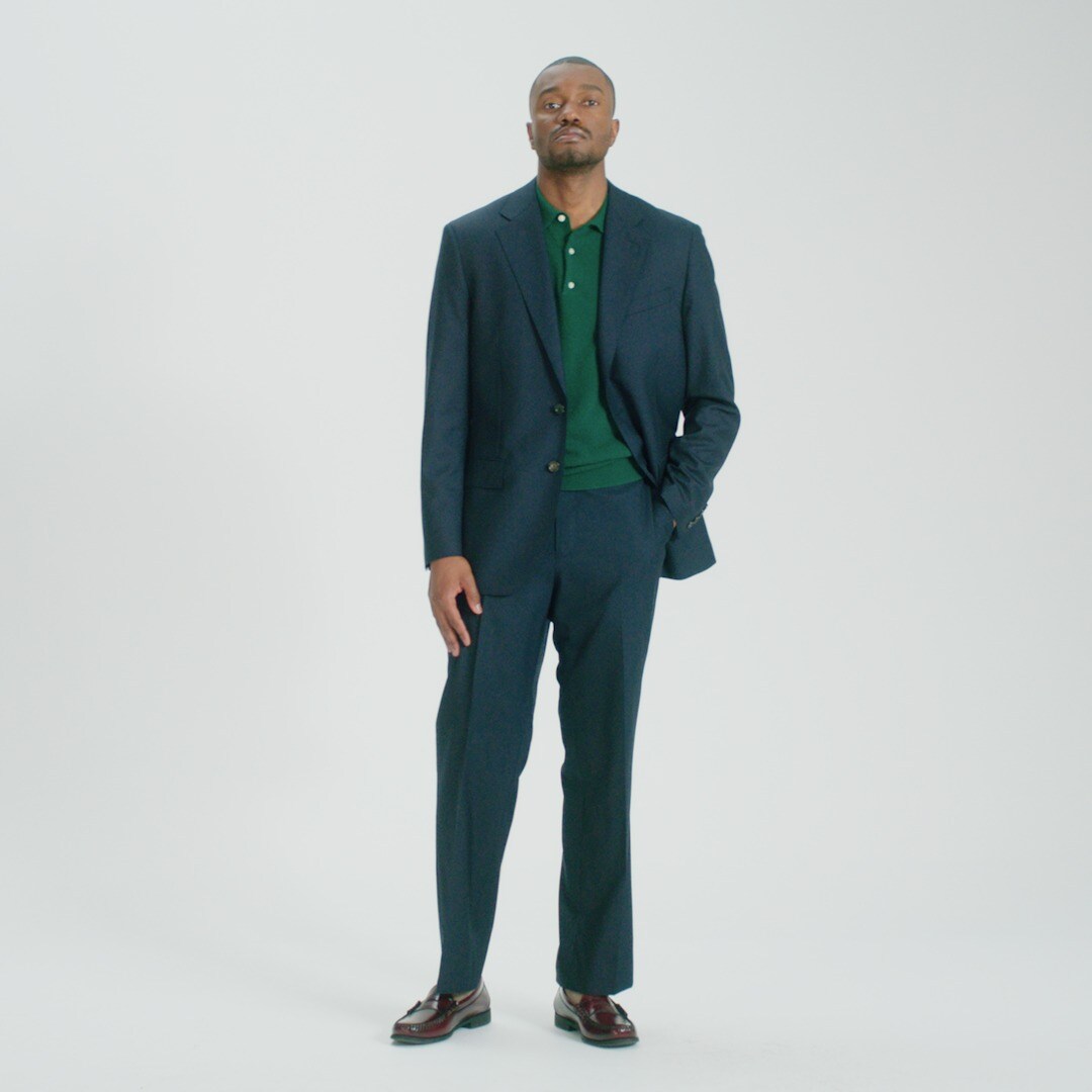 Crosby Classic-fit suit pant in Italian wool flannel
