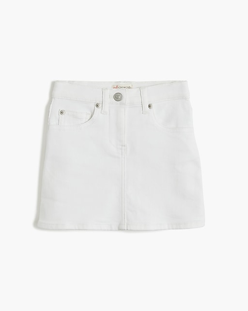  Girls' white denim skirt