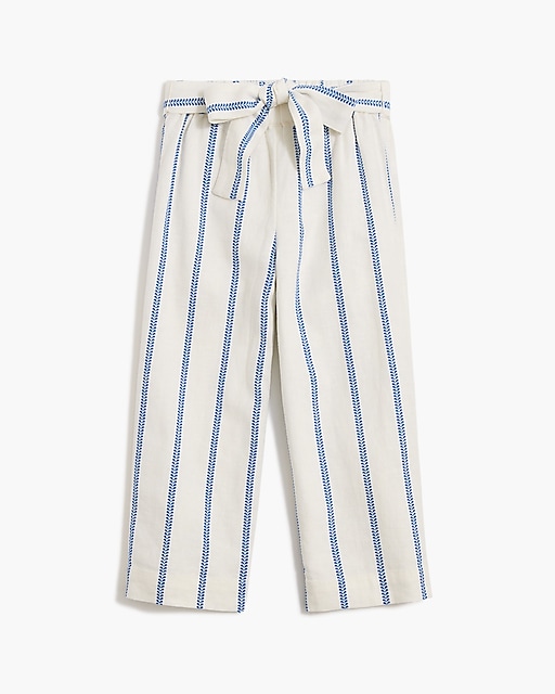  Girls' linen-blend tie-waist pant