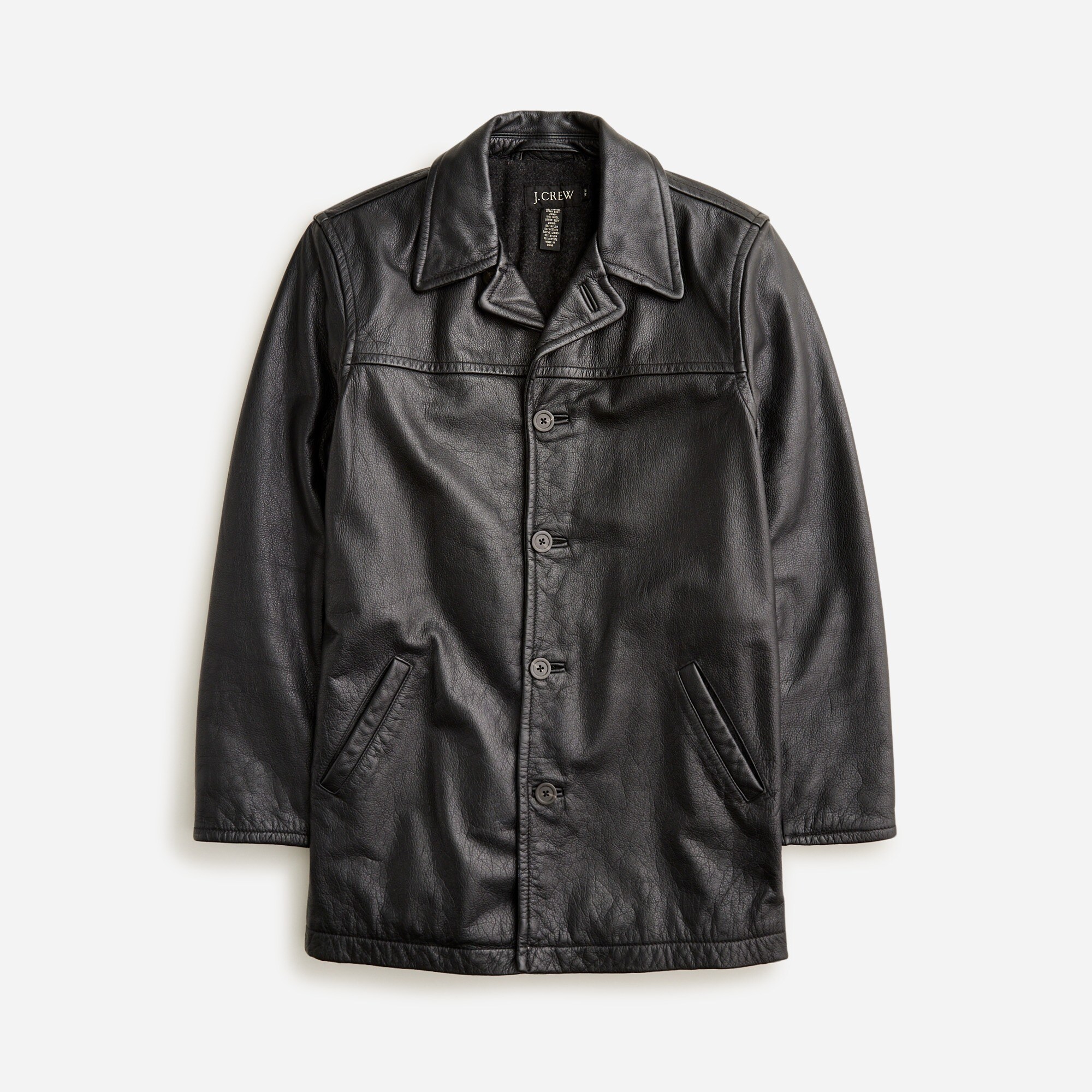 mens Vintage J.Crew '90s leather car coat