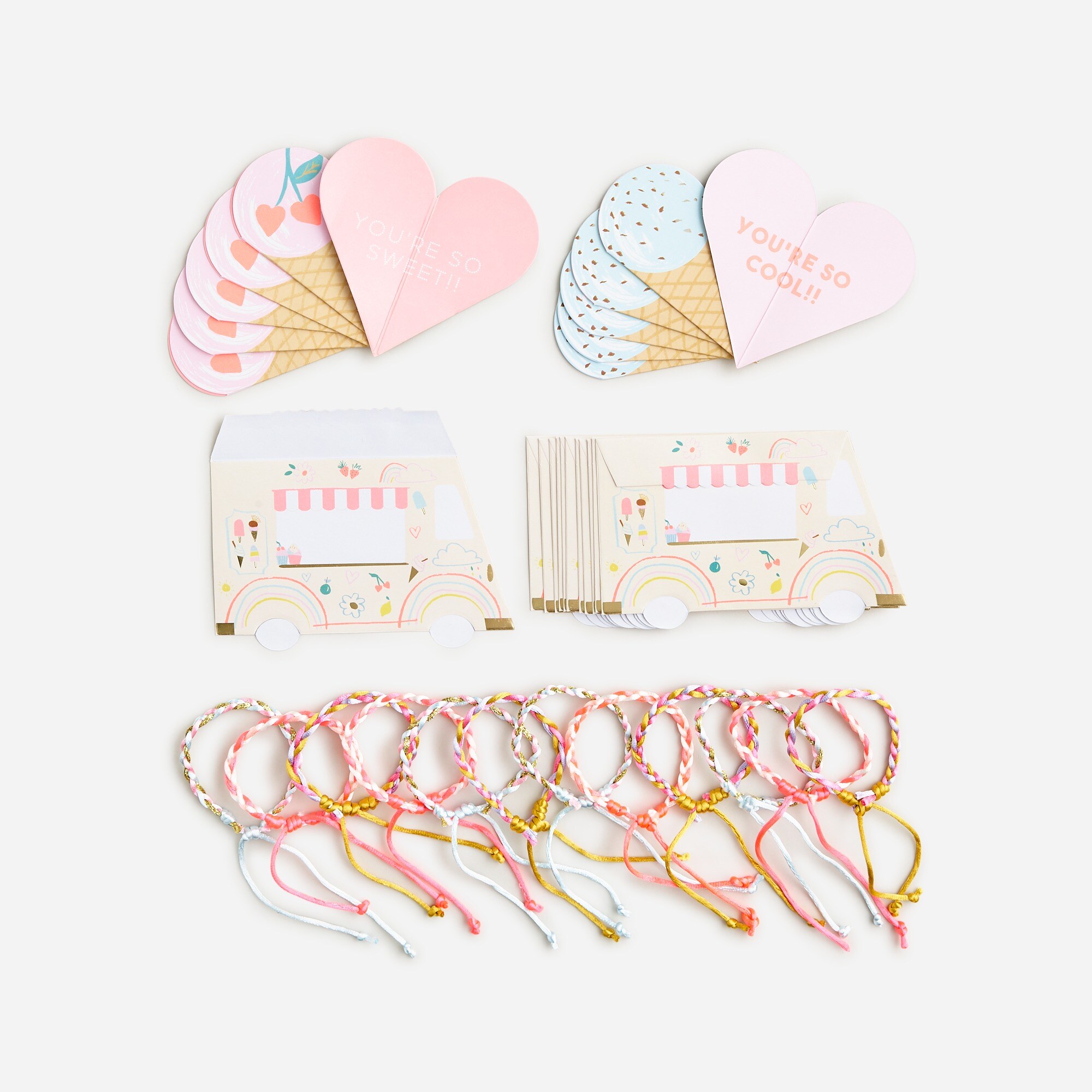 girls Meri Meri&trade; ice cream Valentine's Day cards