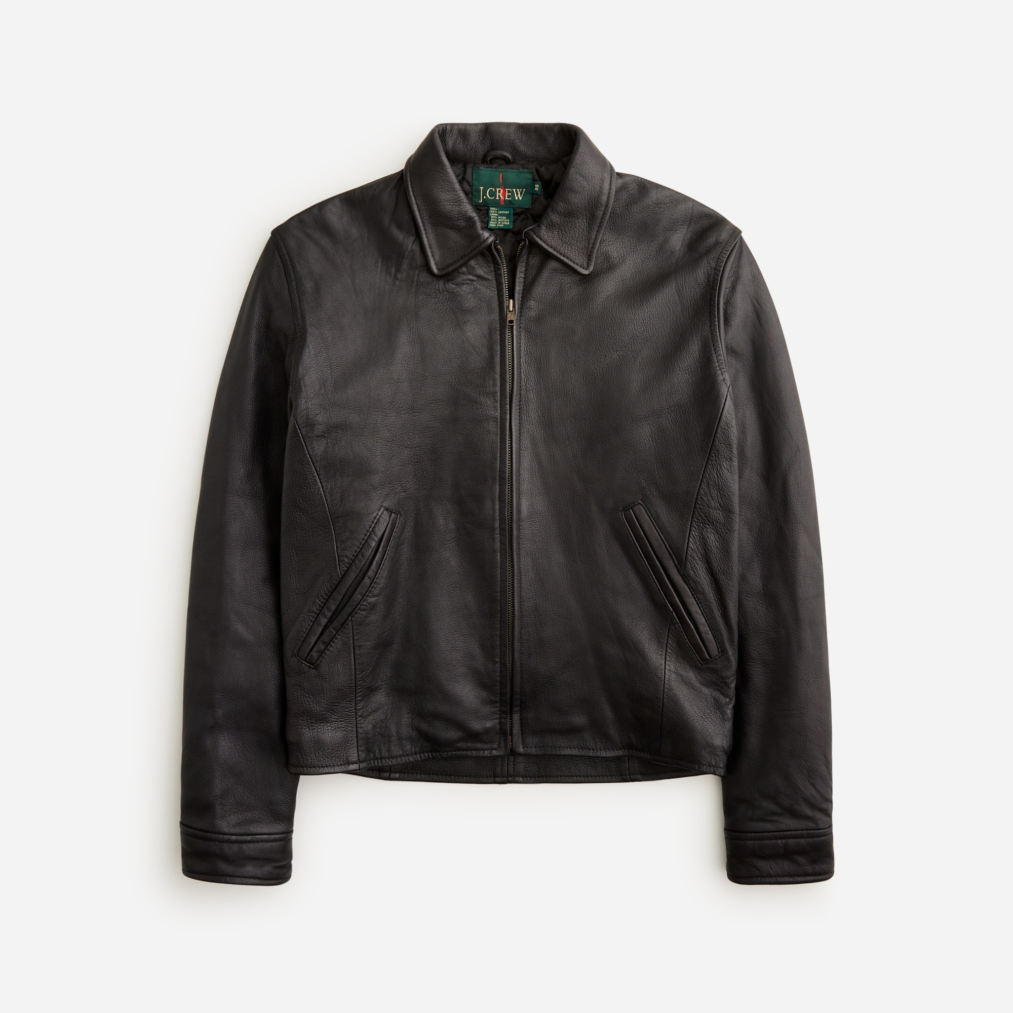 womens Vintage J.Crew '90s leather aviator jacket