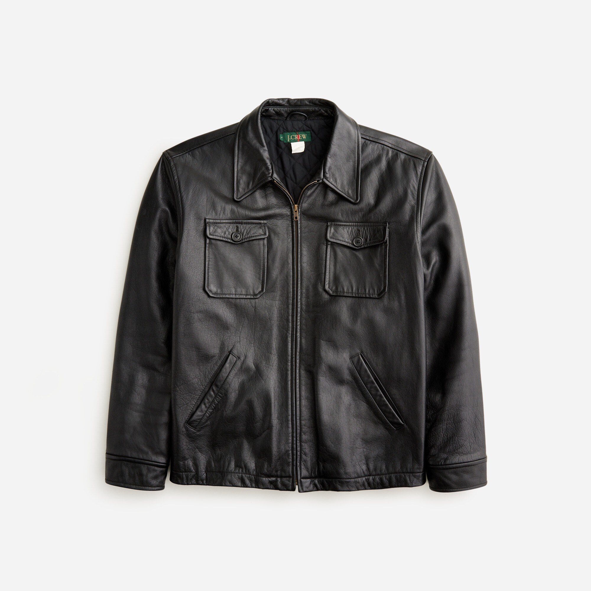 mens Vintage J.Crew '90s leather utility jacket