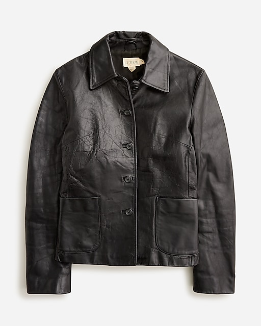  Vintage J.Crew '90s leather blazer-jacket