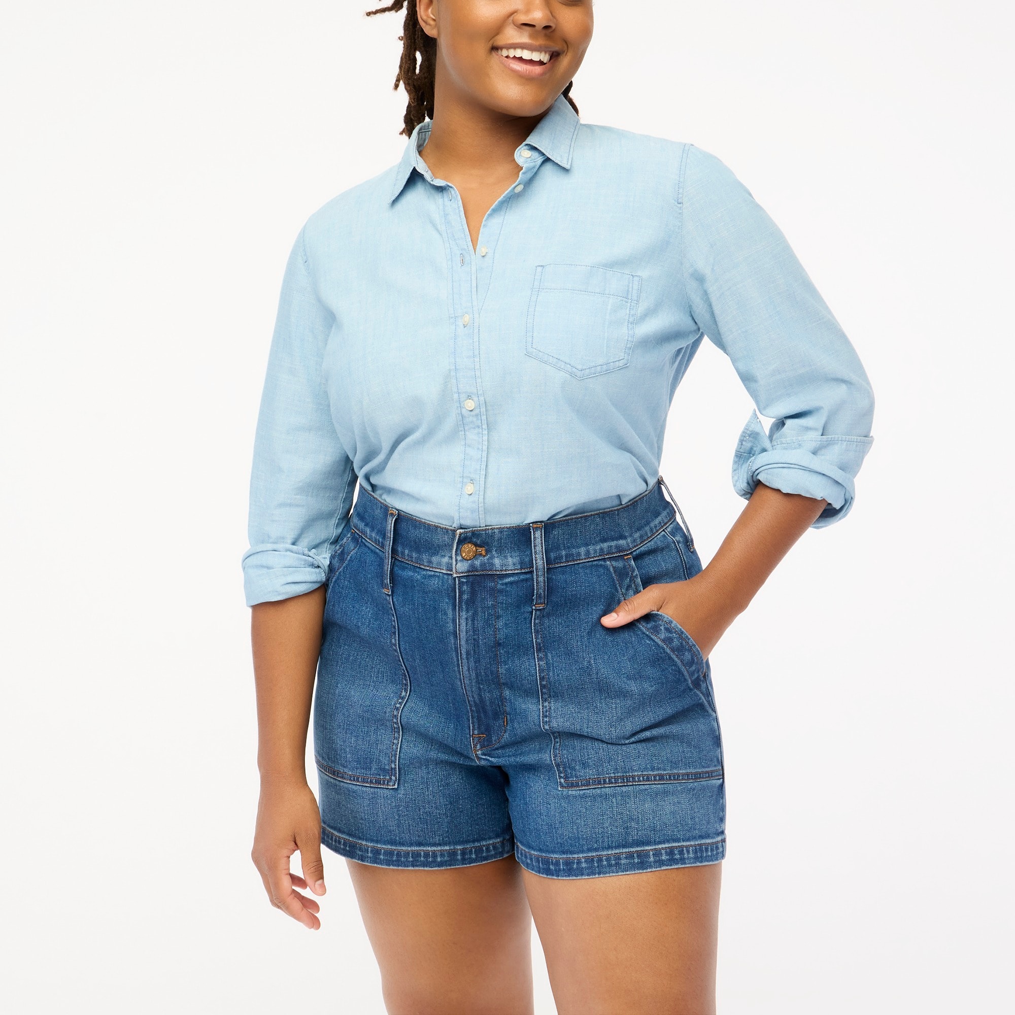 Utility denim short
