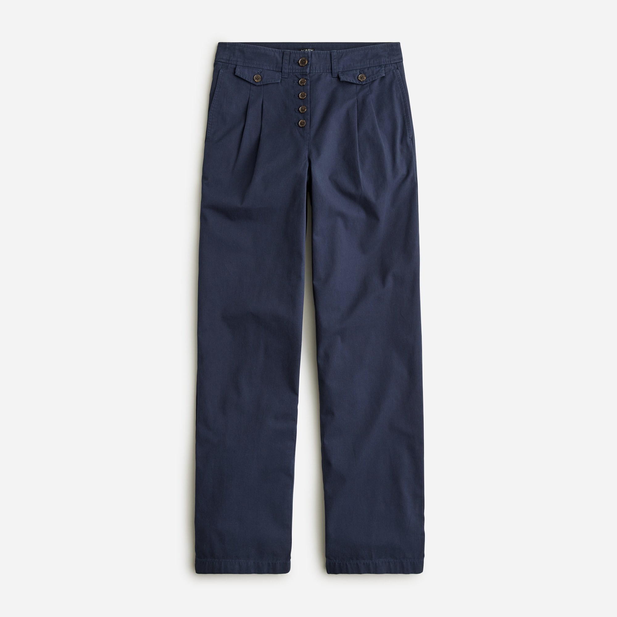  Pleated button-front pant in chino