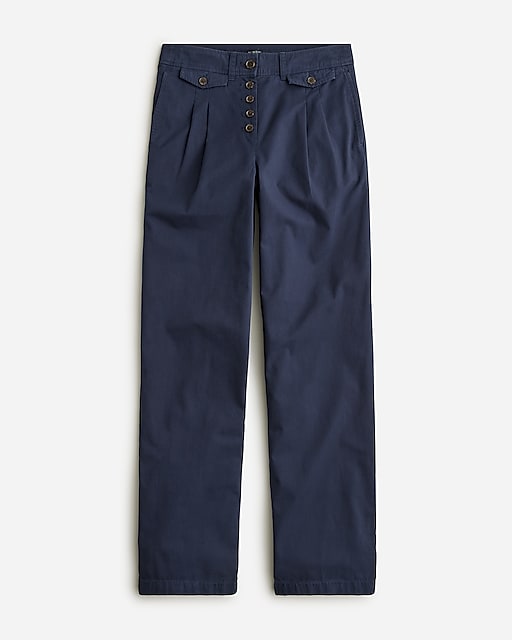 womens Pleated button-front pant in chino