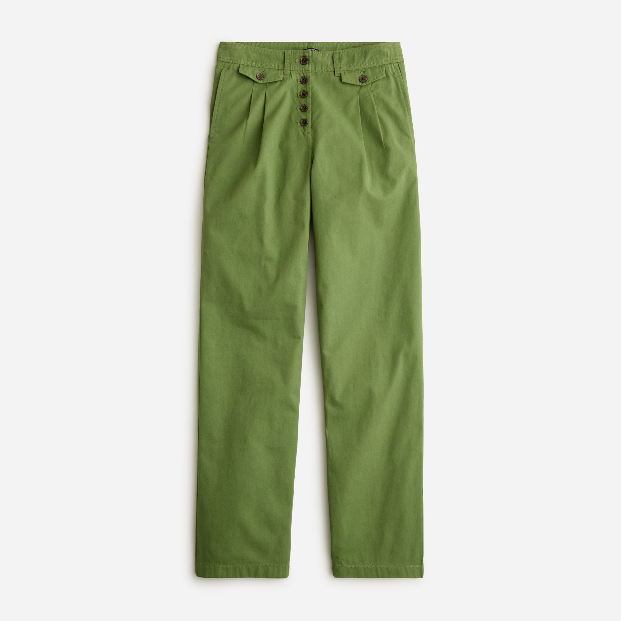 womens Pleated button-front pant in chino