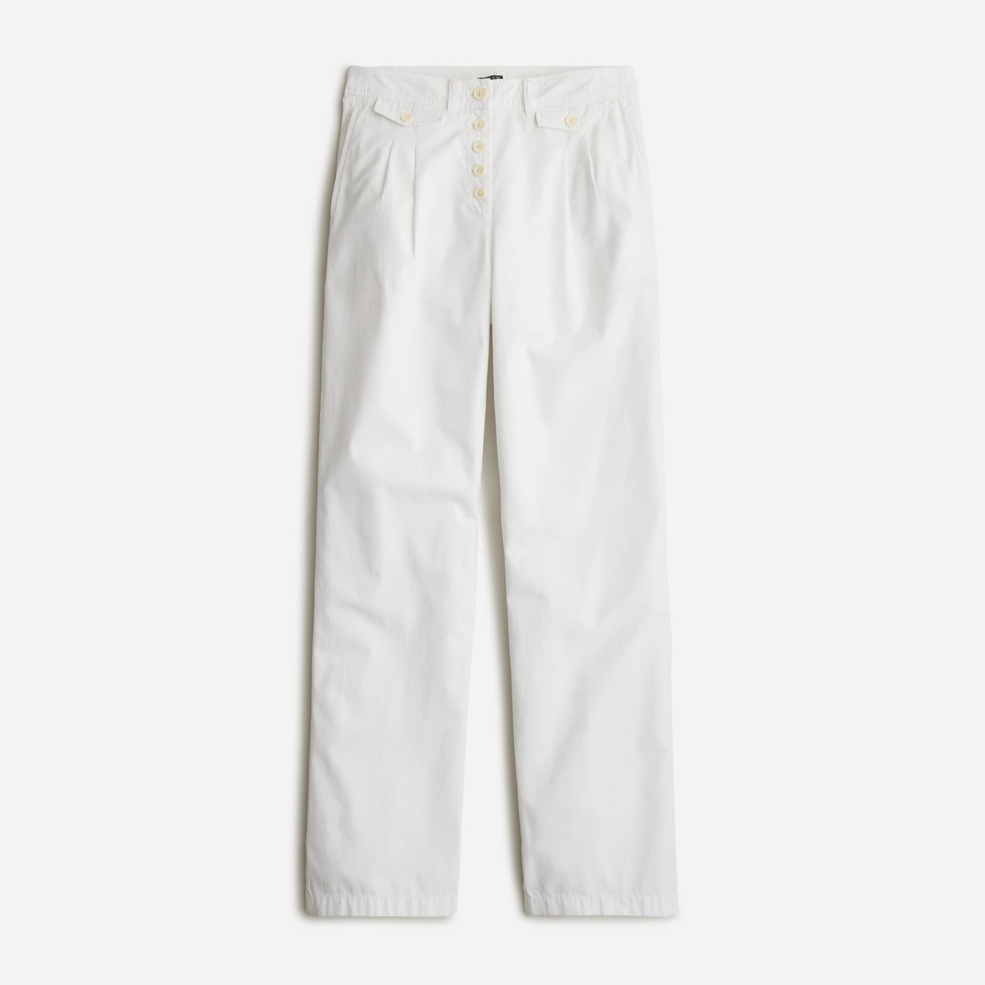  Pleated button-front pant in chino
