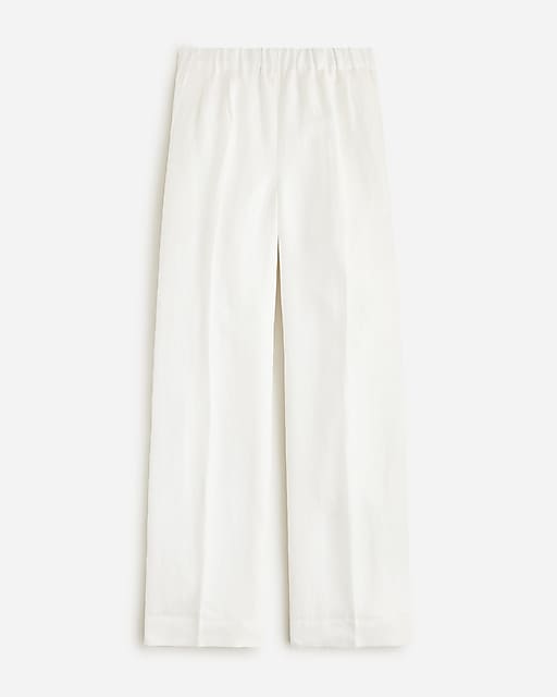  Pleated pull-on pant in linen-cupro blend