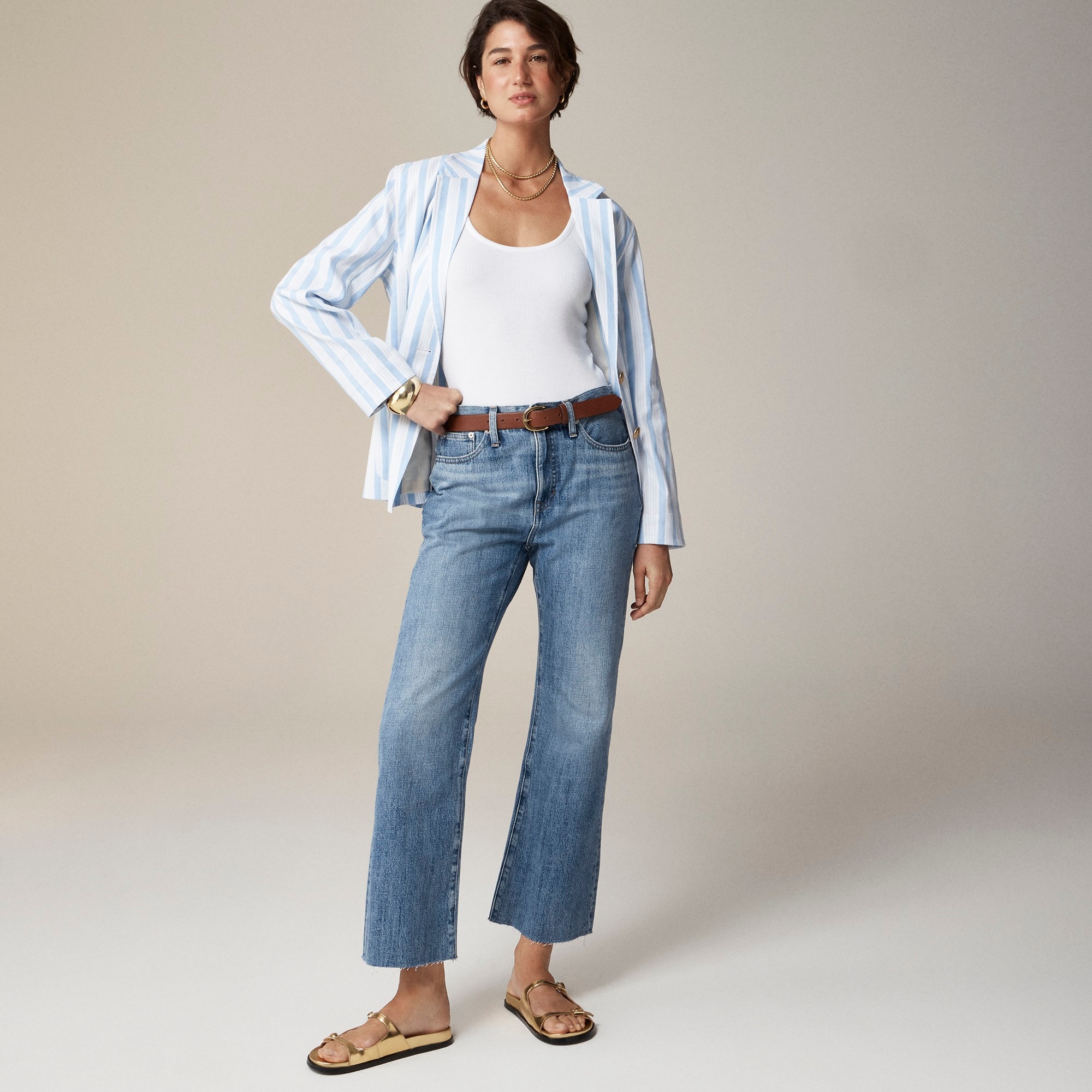 j.crew: mid-rise relaxed demi-boot jean in kamila wash for women