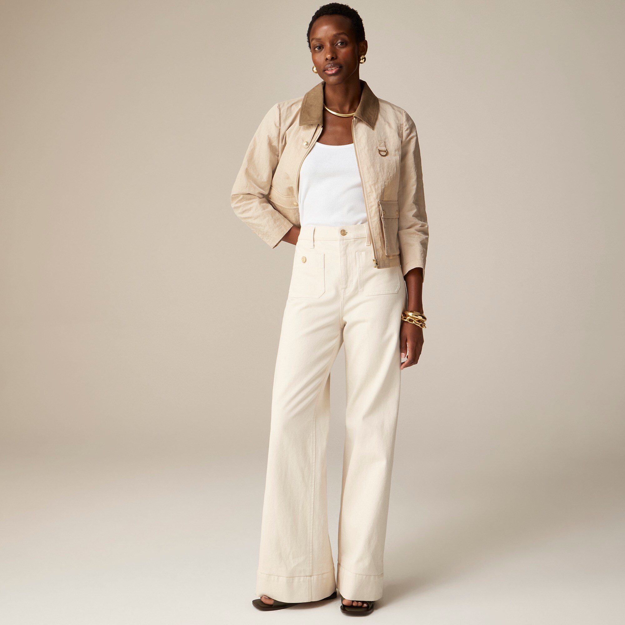  Sailor denim trouser in ecru