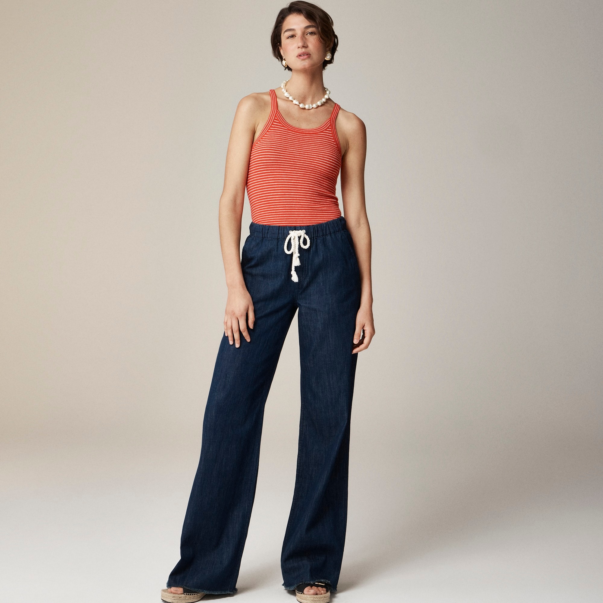 j.crew: pull-on drapey puddle jean for women