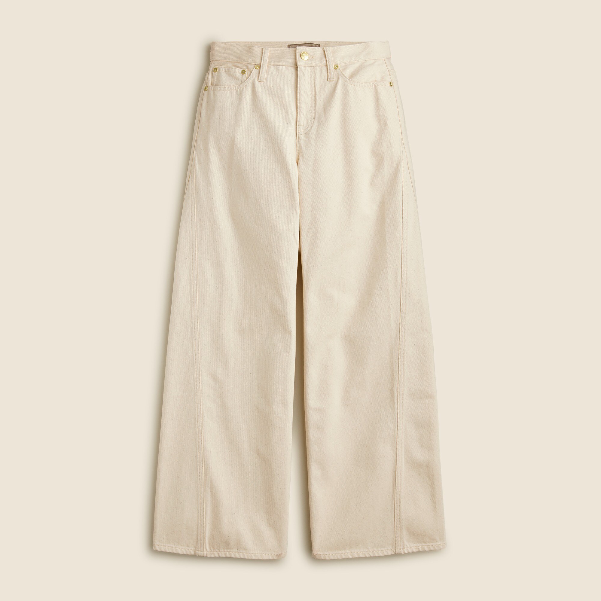 Point Sur seamed puddle jean in ecru