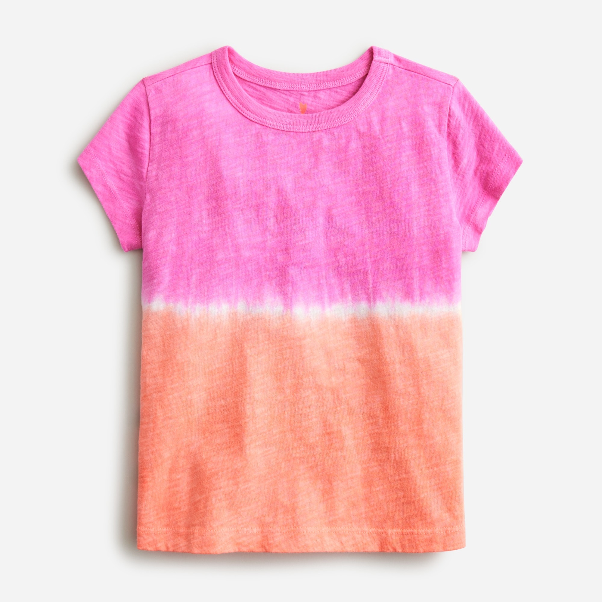  Girls' colorblock tie-dye T-shirt