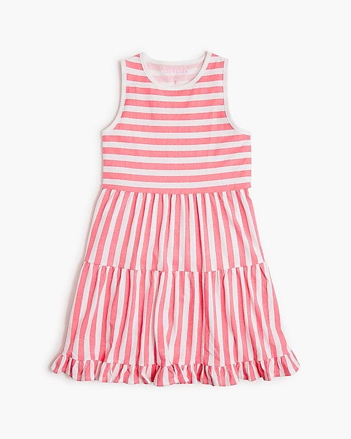  Girls' striped tank dress