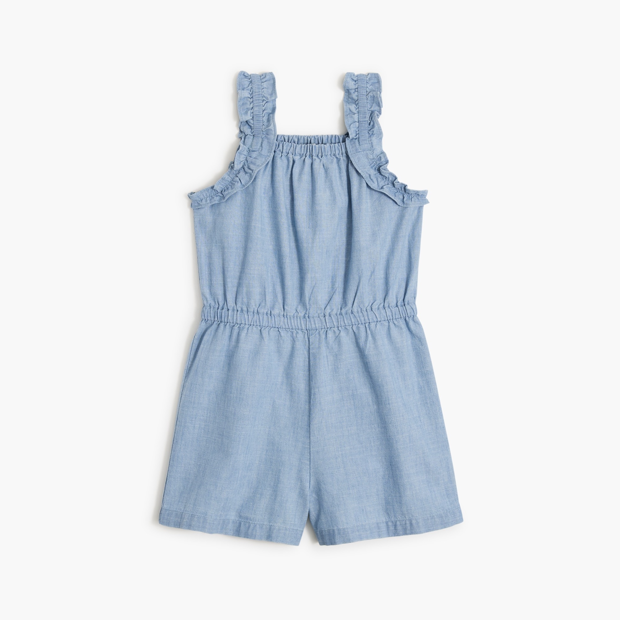 Girls' chambray romper