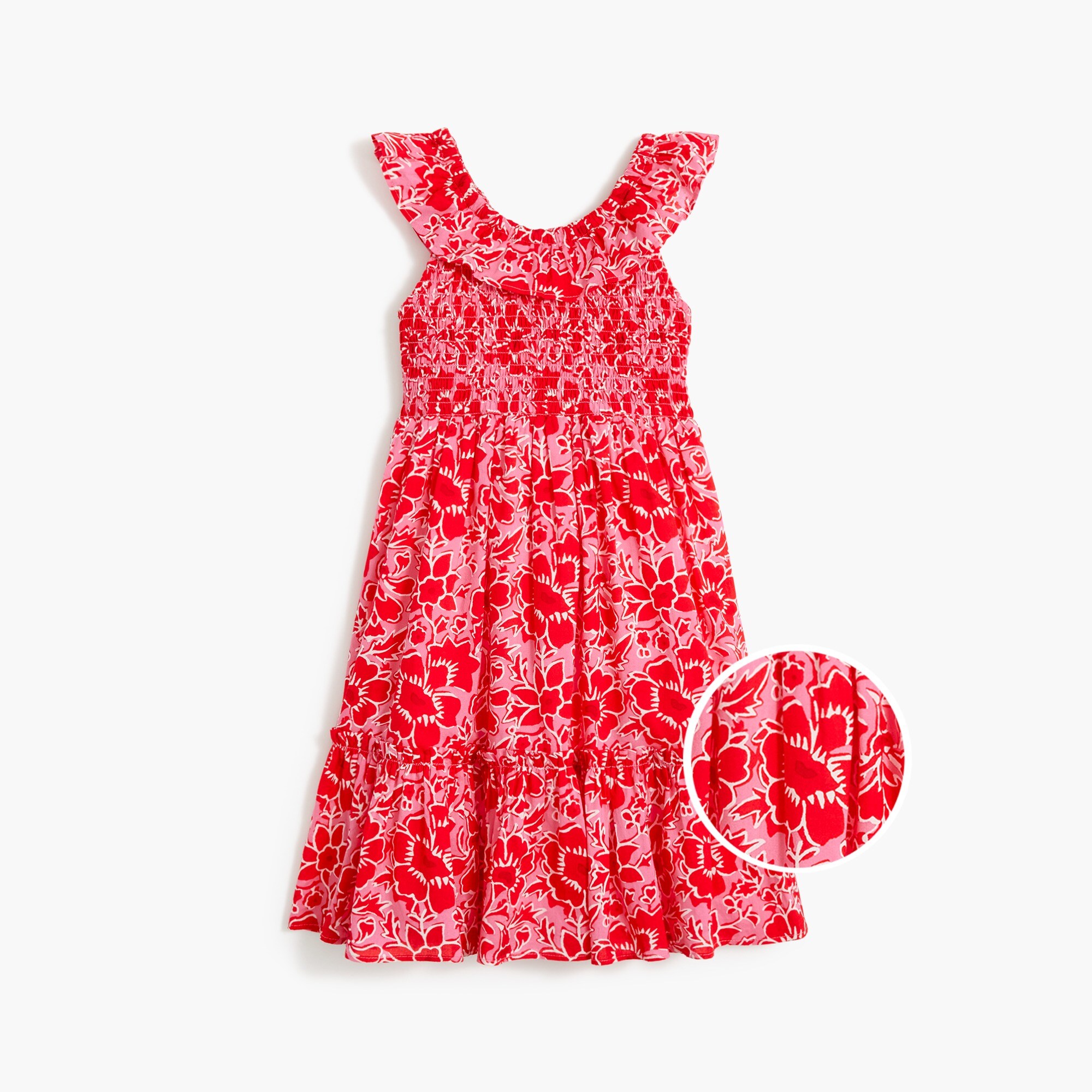 girls' smocked floral dress for girls