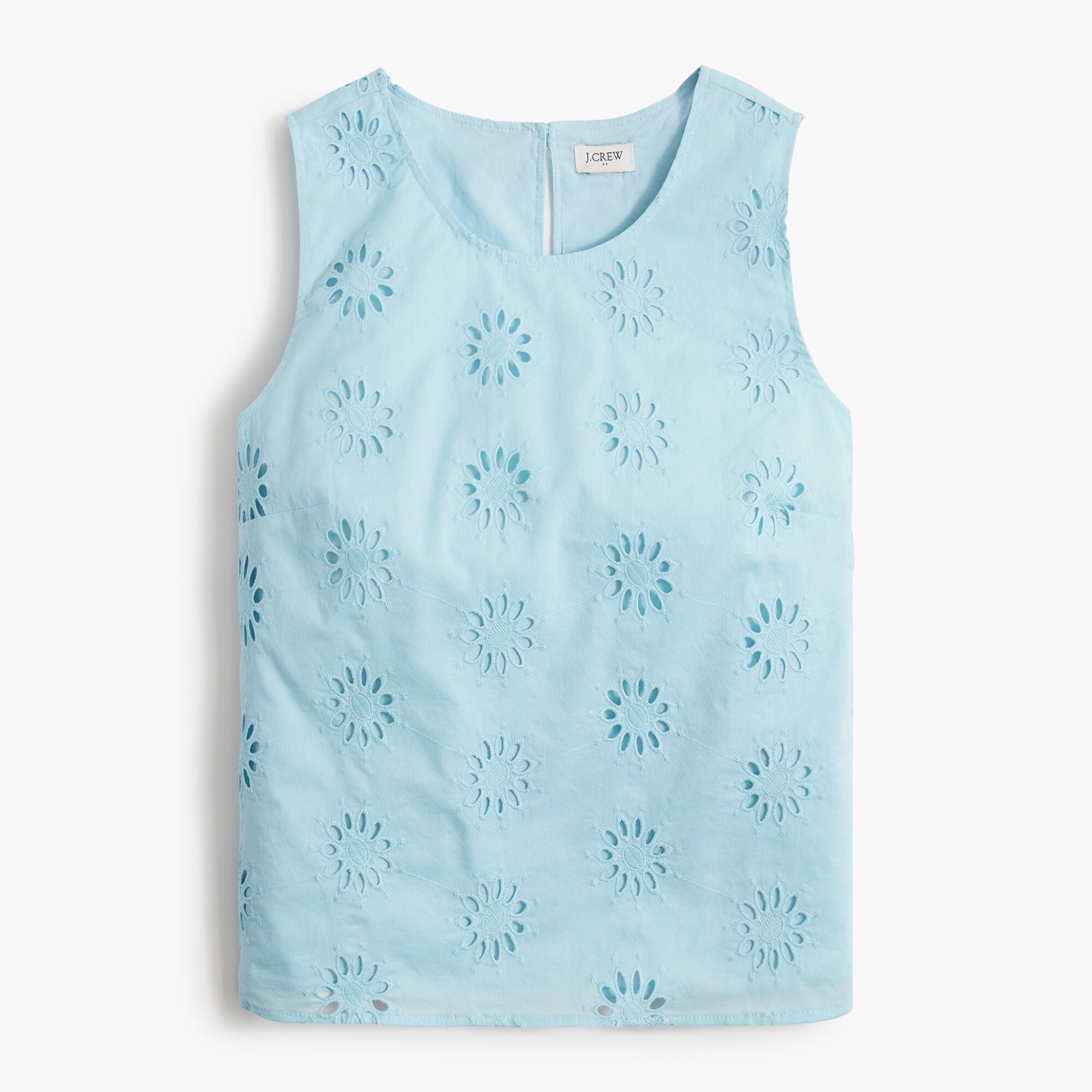 Eyelet shell tank top
