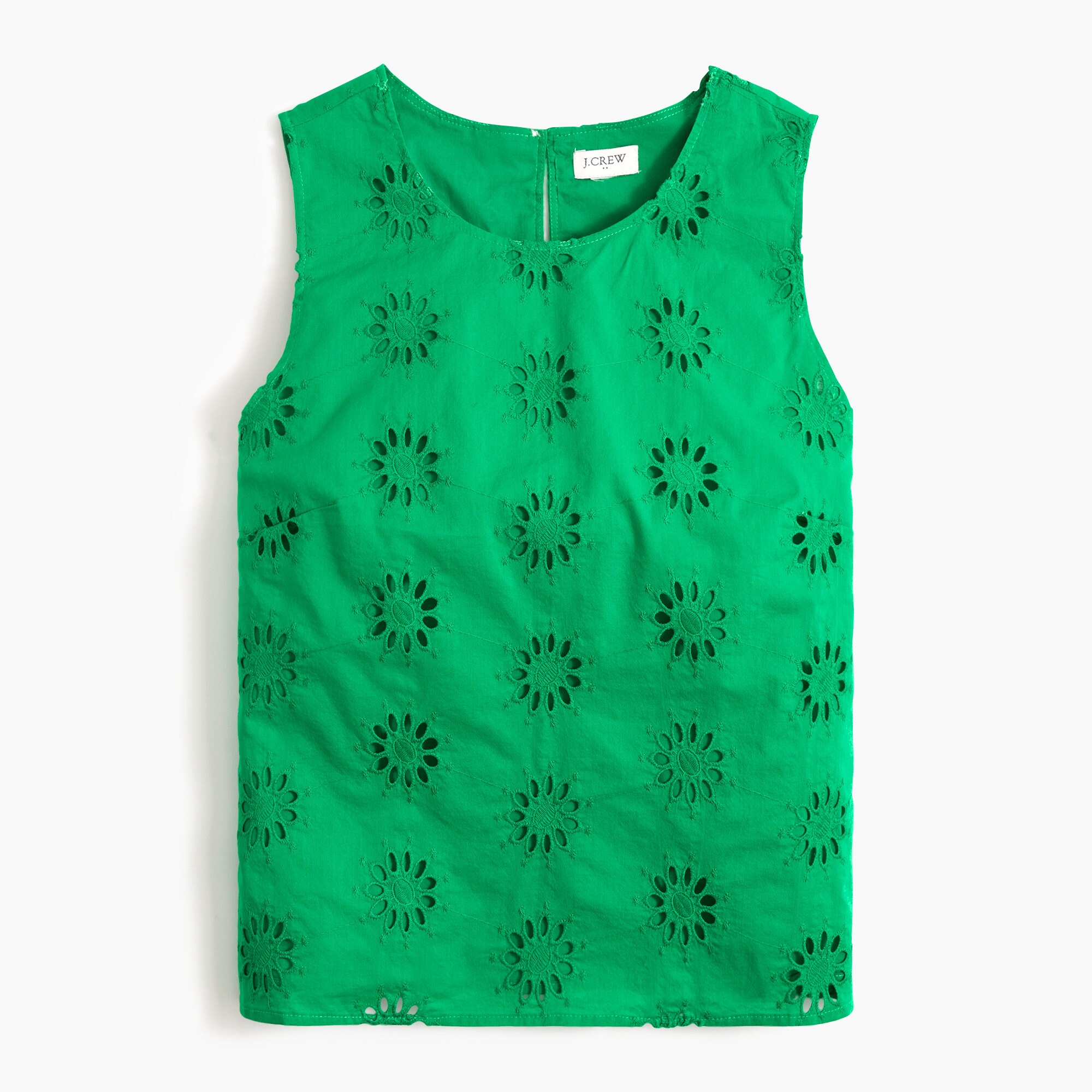 eyelet shell tank top for women