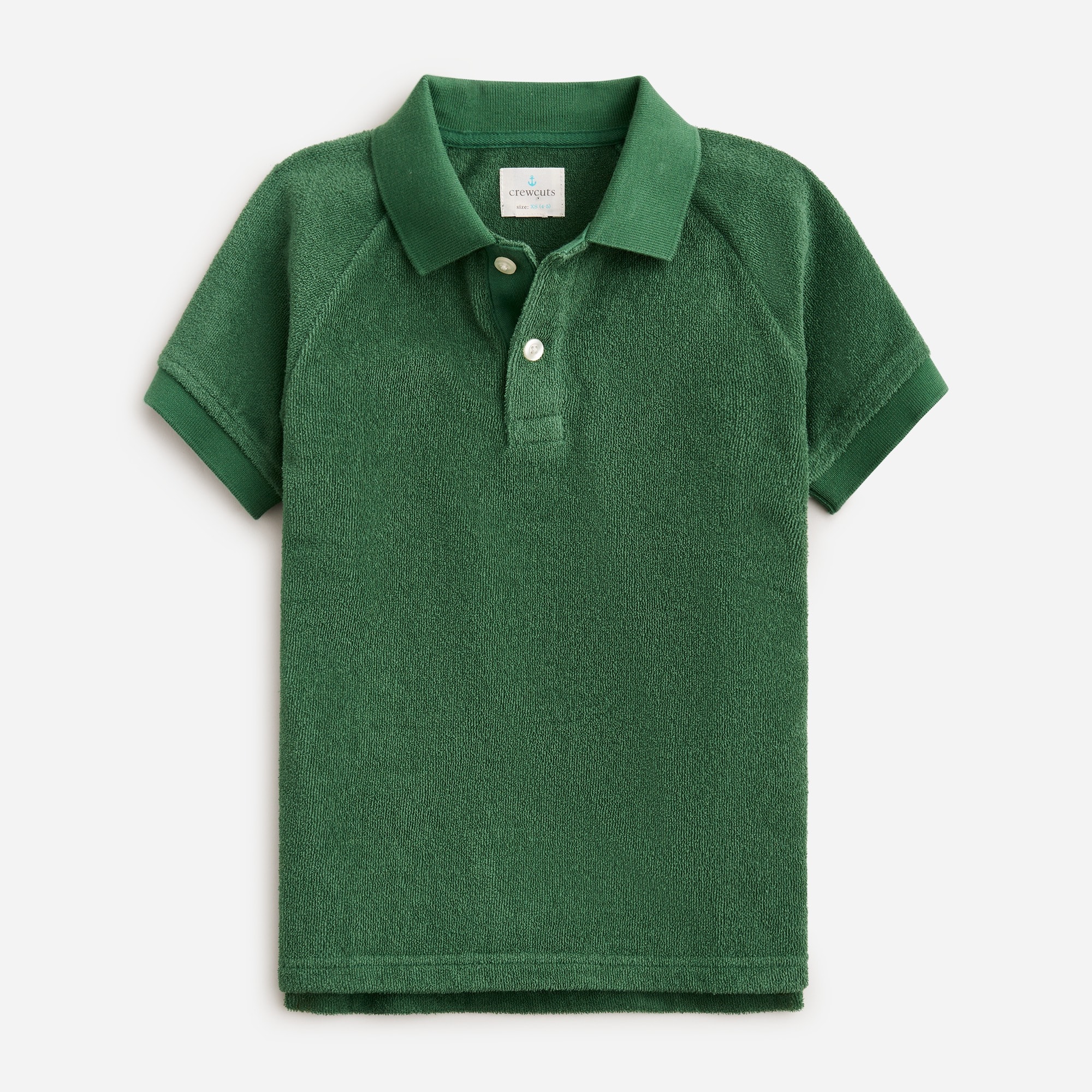  Kids' short-sleeve polo in towel terry