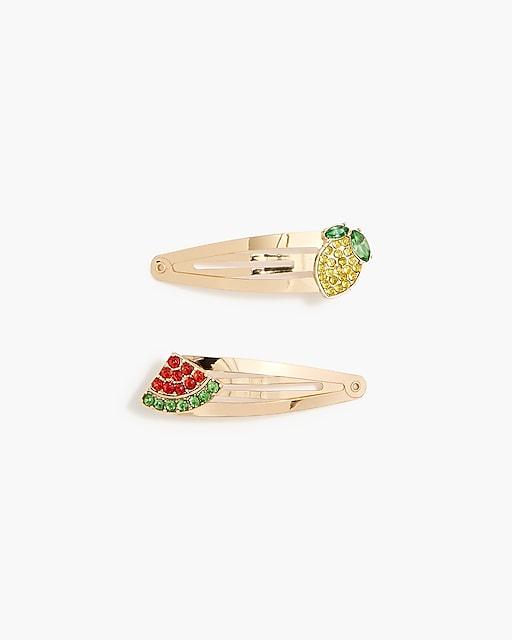  Girls' fruit hair barrettes set-of-two