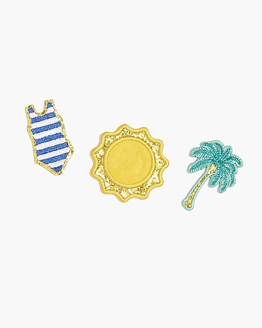 womens Poolside sticker patches set-of-three